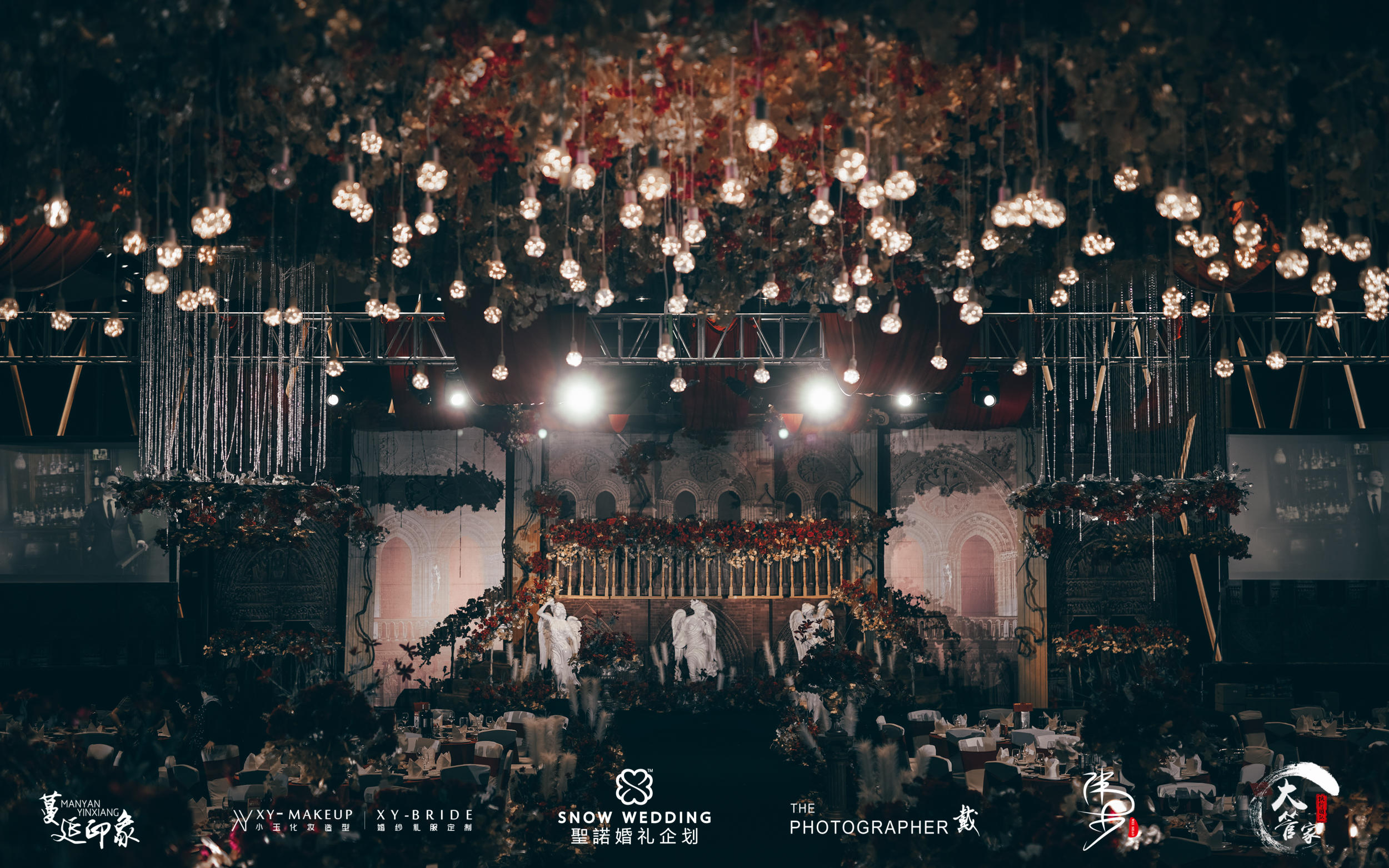 欧式花园  红黑金 主题性婚礼