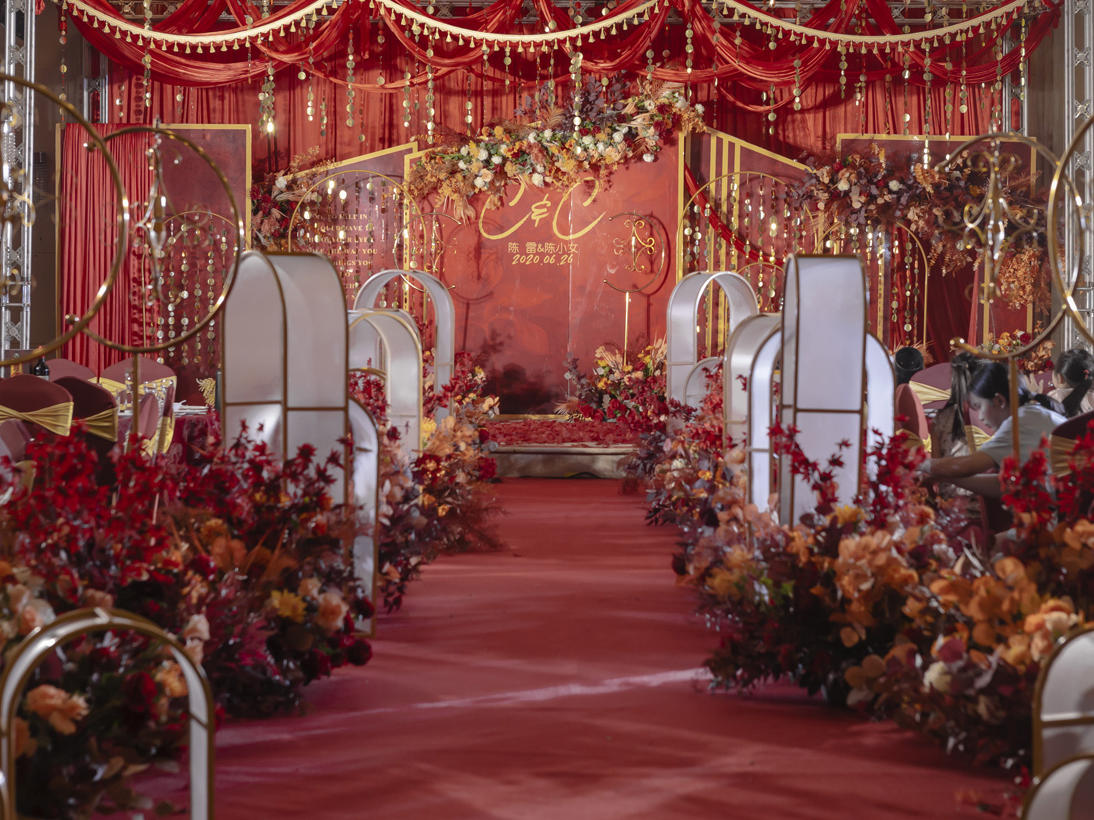 花田唯汀/红金色婚礼案例