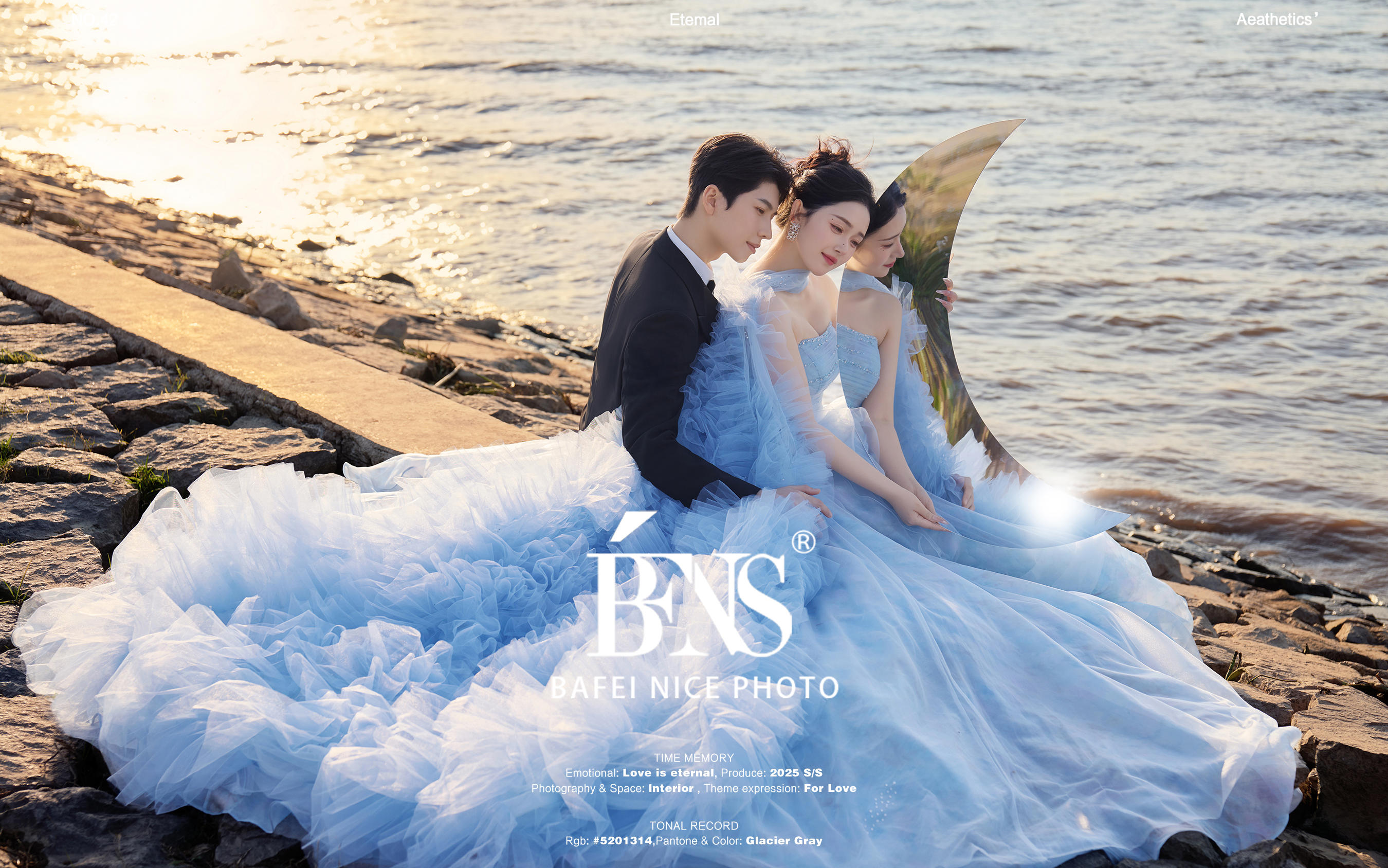 电影感江边-海月轻纱