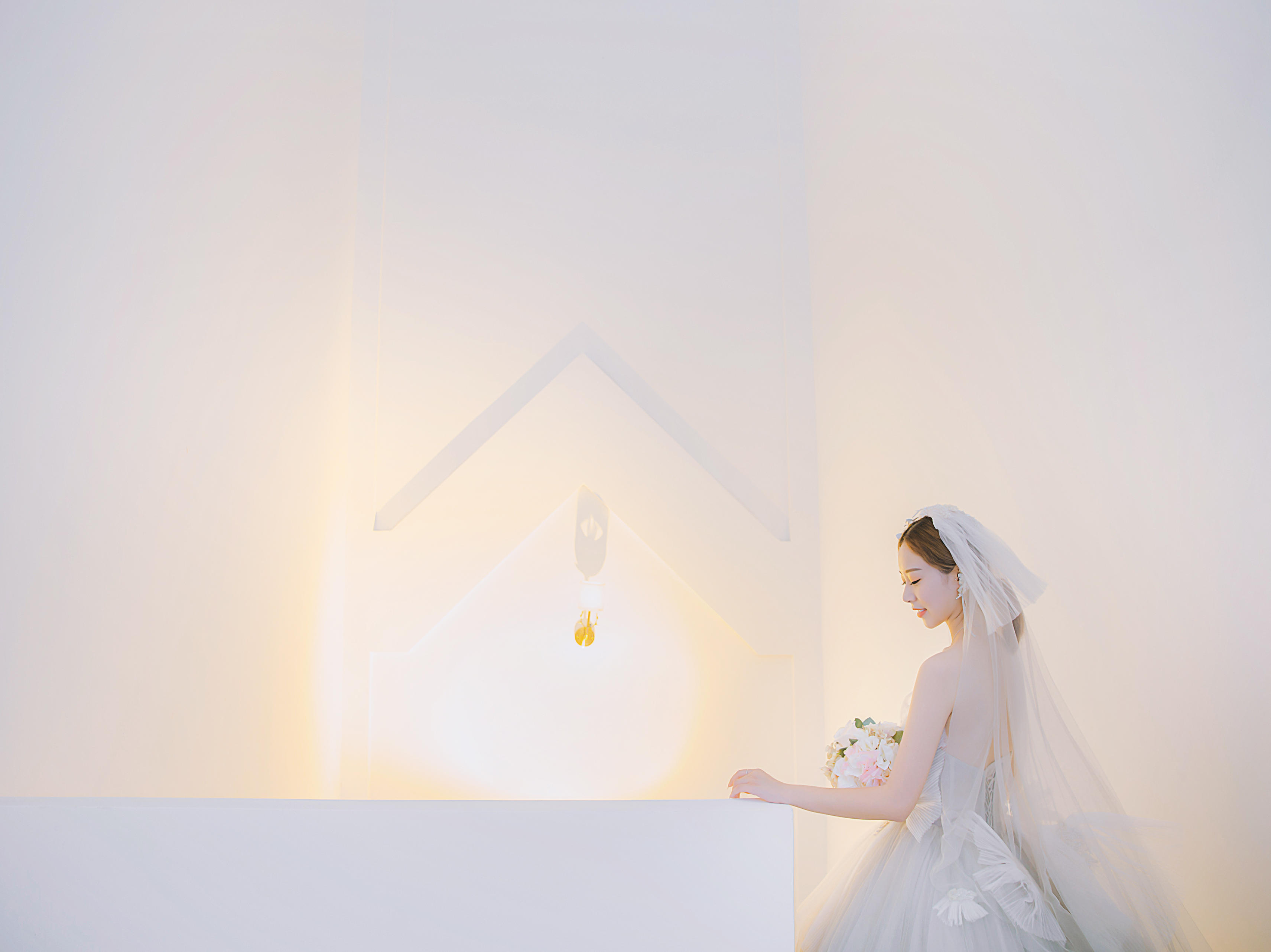 一字肩重工精致精美婚纱礼服