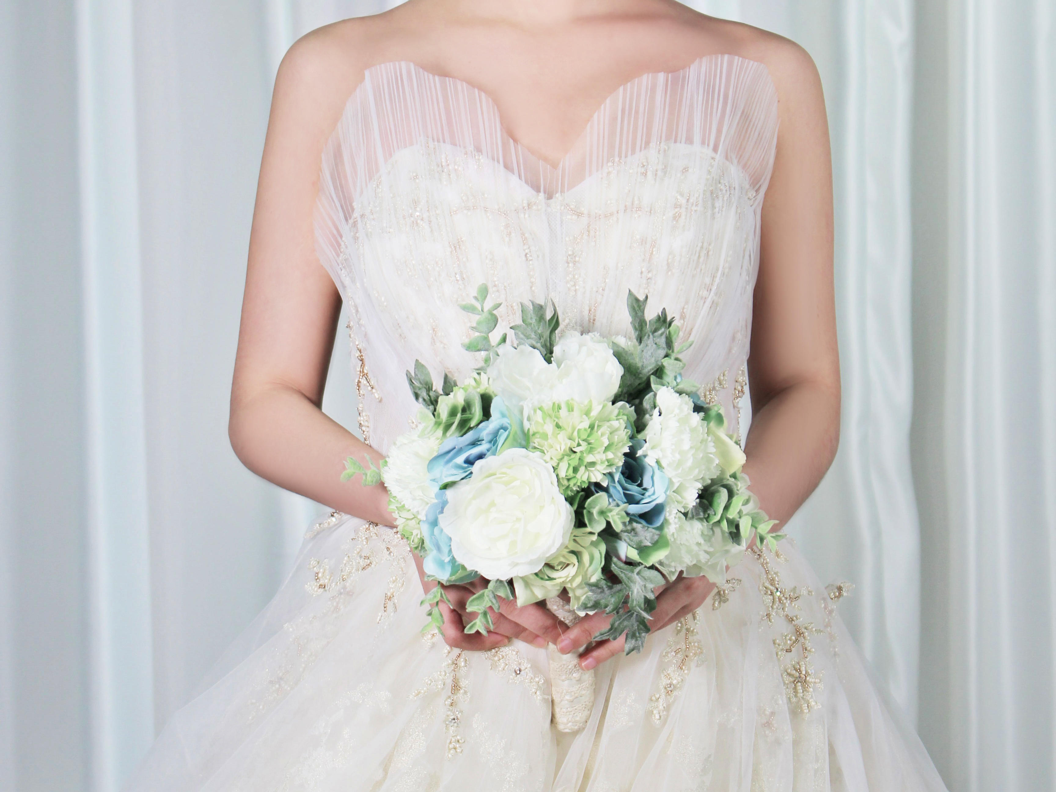 【L.LAN铃蘭】心形贝壳设计仪式主纱