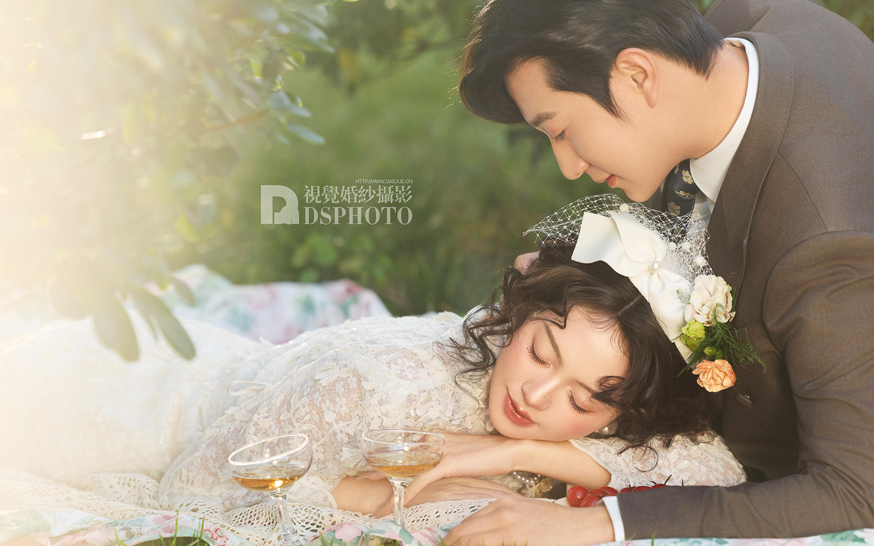 法式复古婚纱照 | 绿意森林中的童话公主梦✨