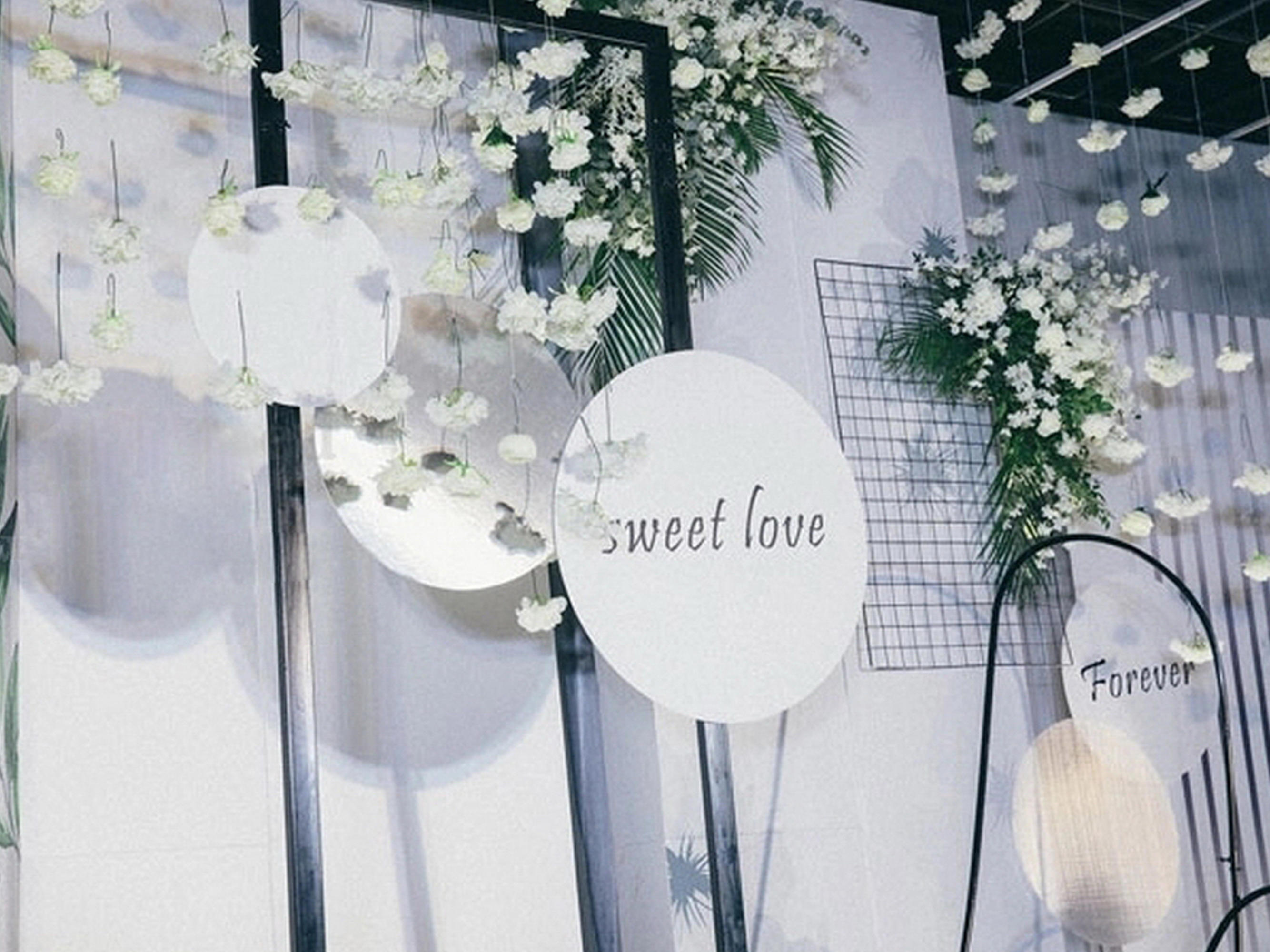 如漆婚礼|白绿色小清新几何婚礼