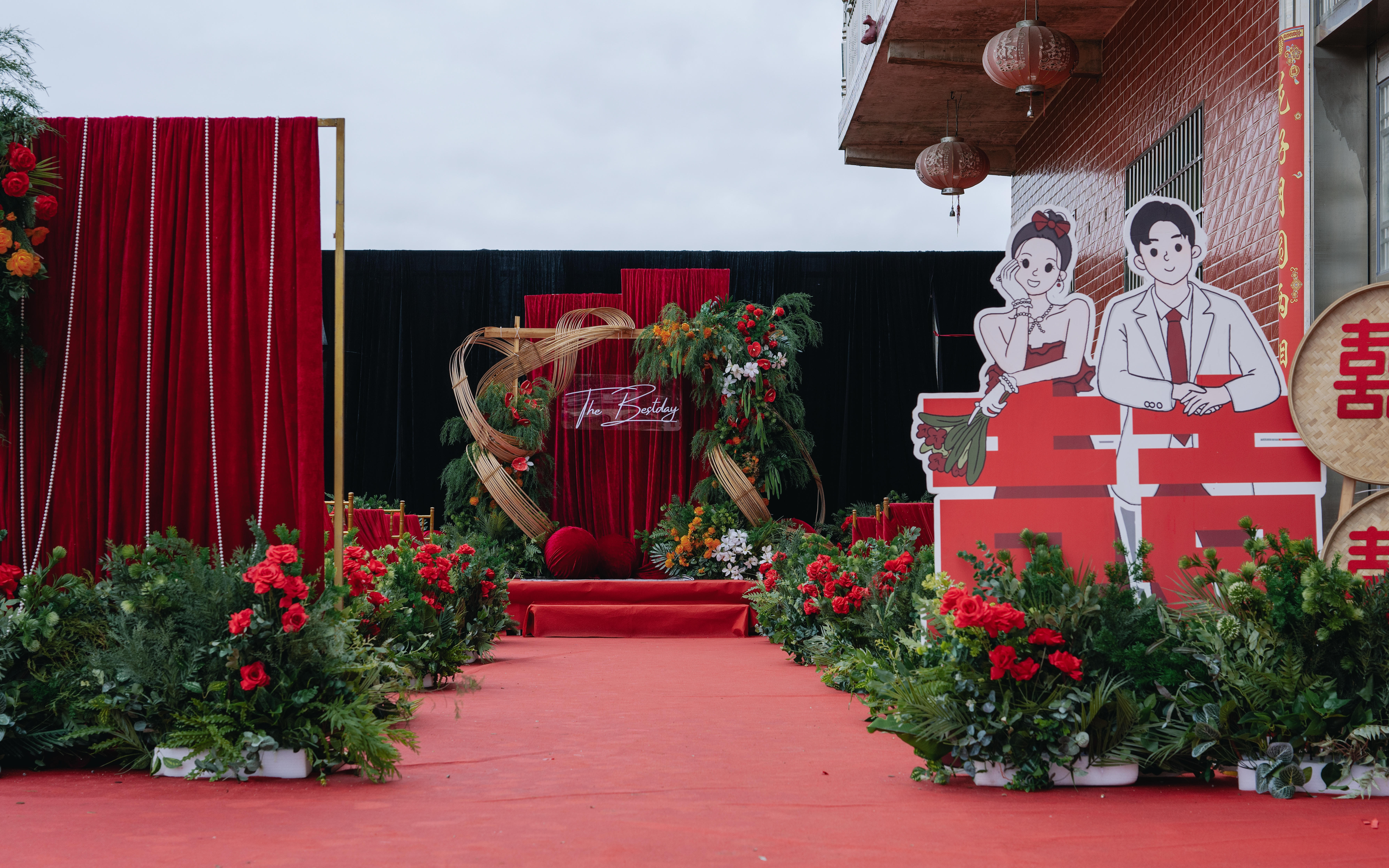 农村户外小预算婚婚礼