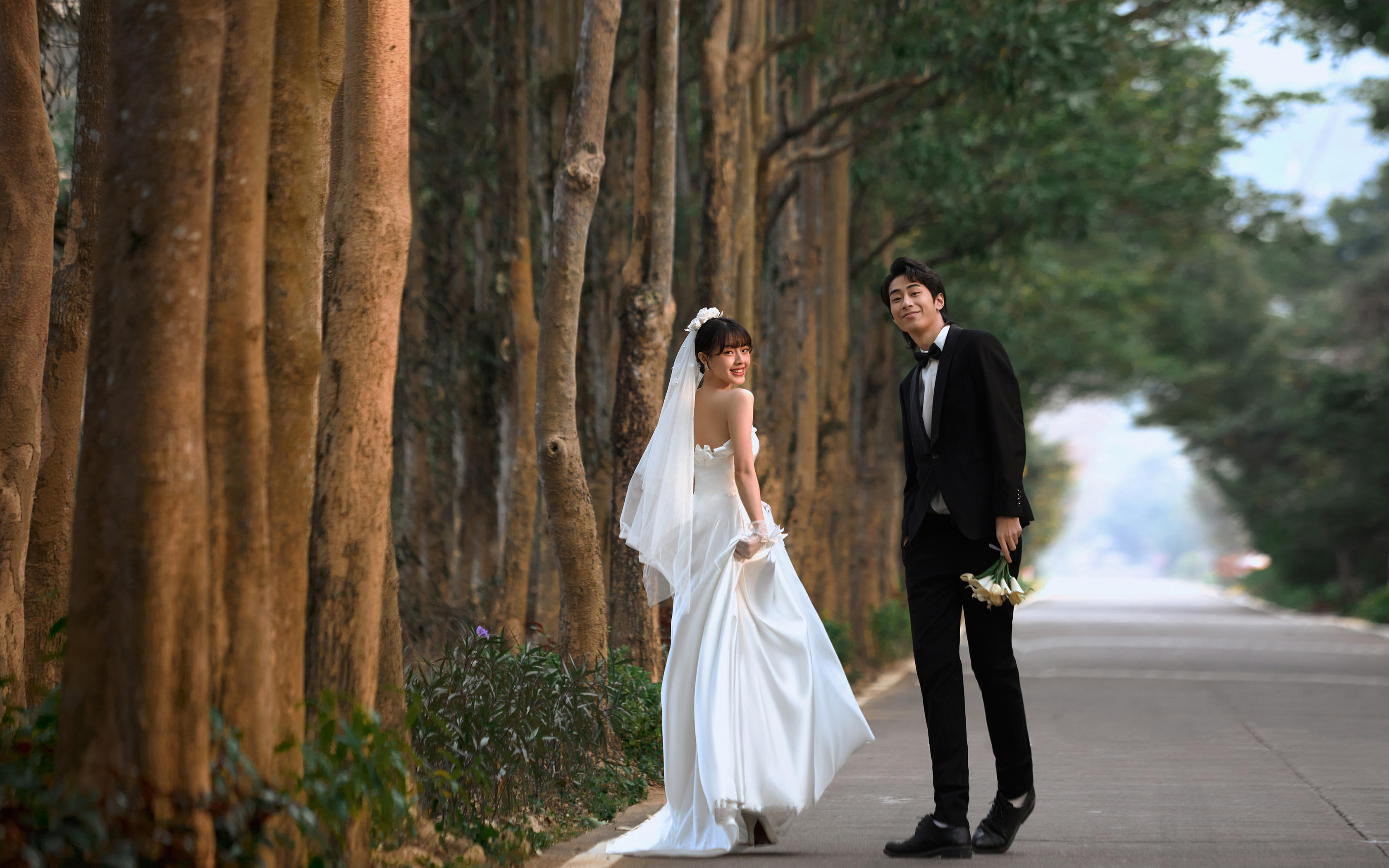 小清新森系婚紗，綠意詩篇，治愈仙女