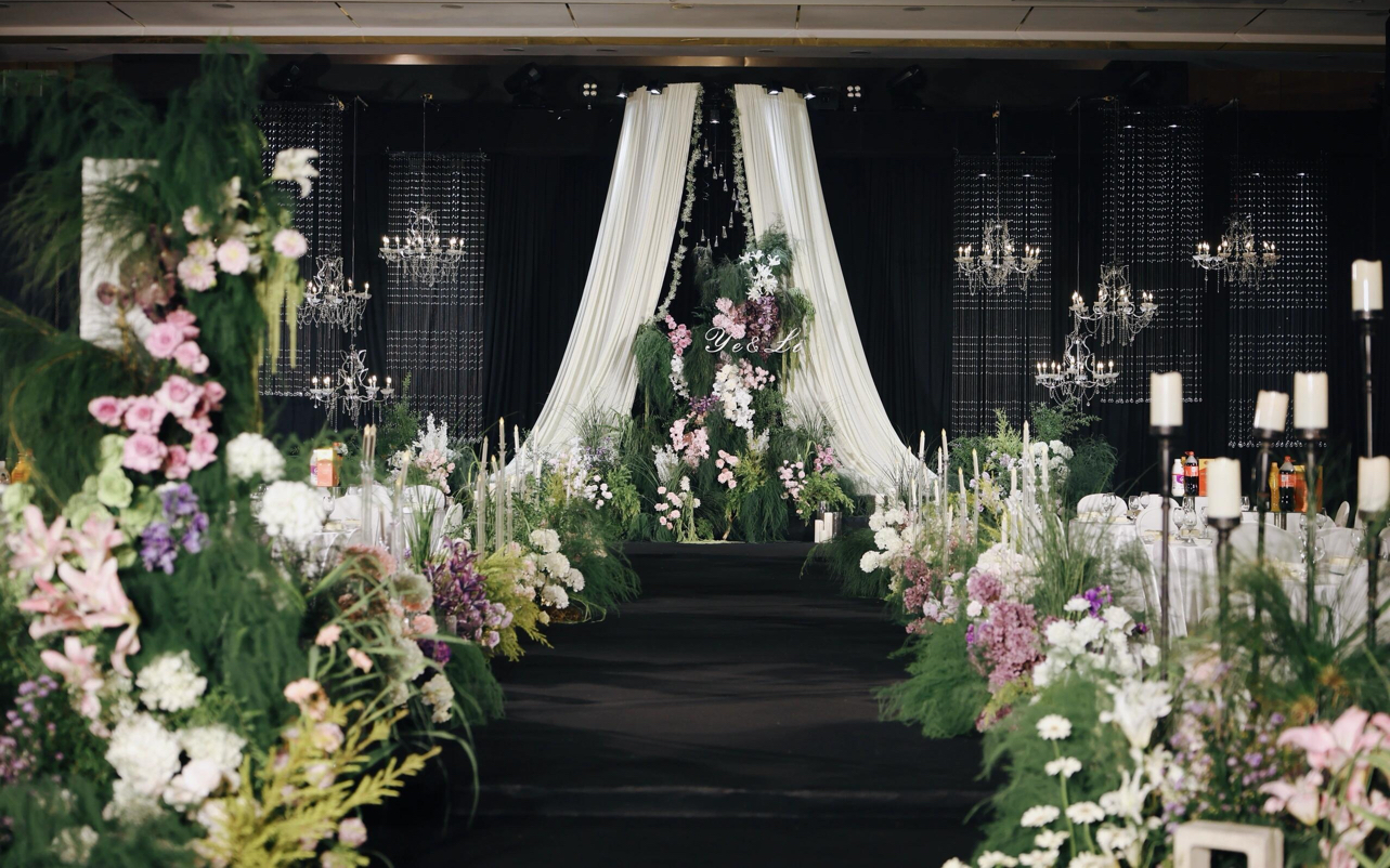 绿紫色水晶婚礼