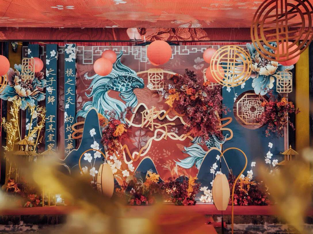 【红蓝CP】红蓝配色大气新中式国潮婚礼