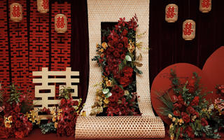 小众新中式红色订婚宴