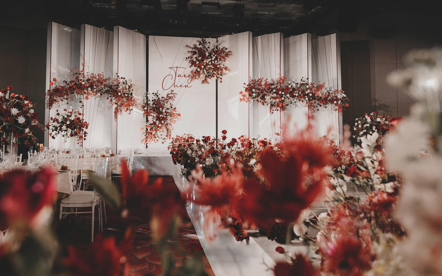 【ANE COLOUR】红白极简线条感浪漫婚礼