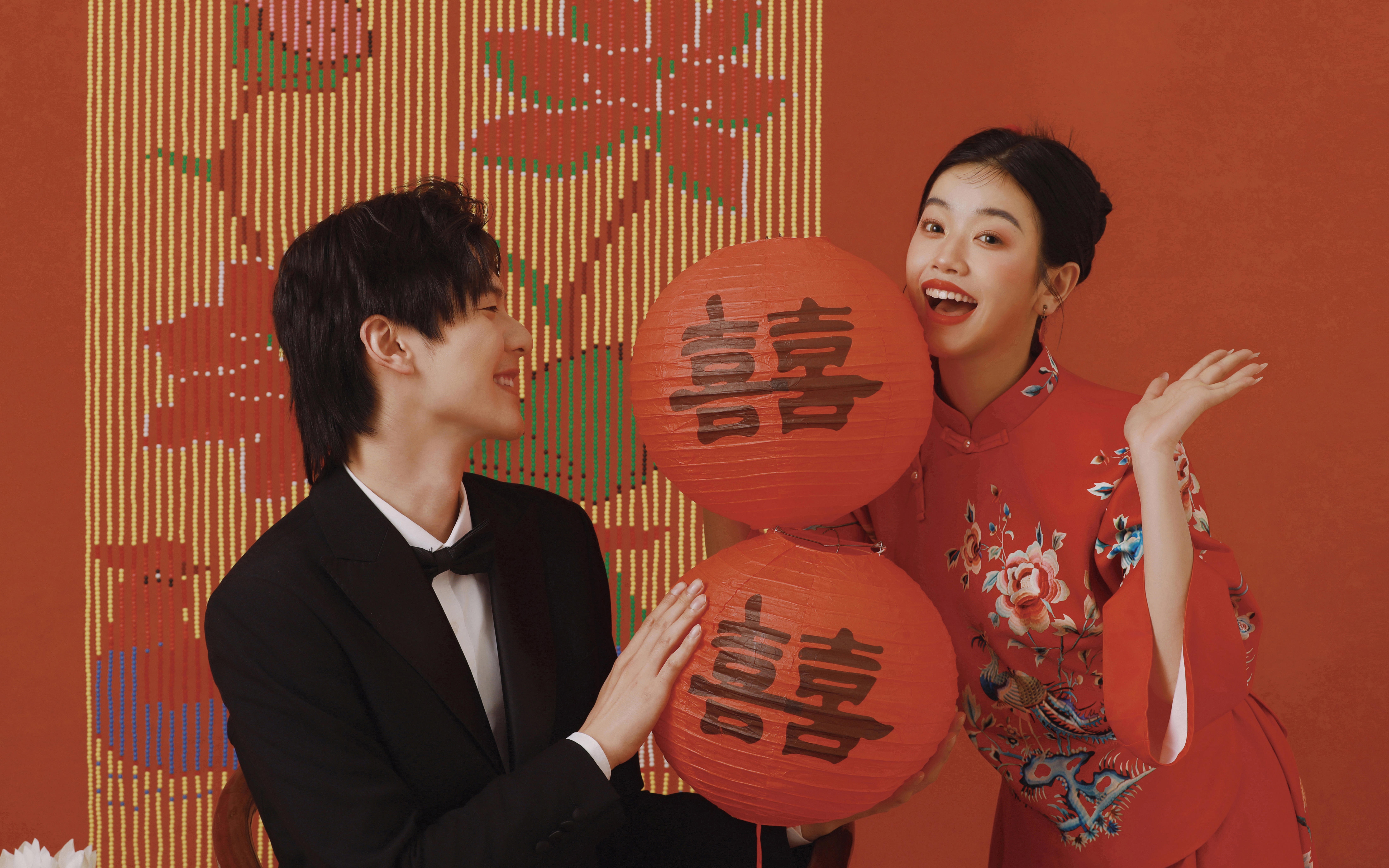 新中式俏皮婚纱照姐妹们都说好看