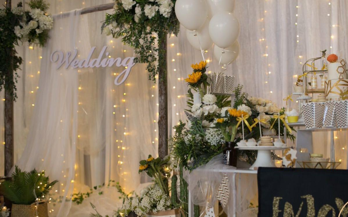 爱拉婚礼记 性价比超高场布 小清新ing风   