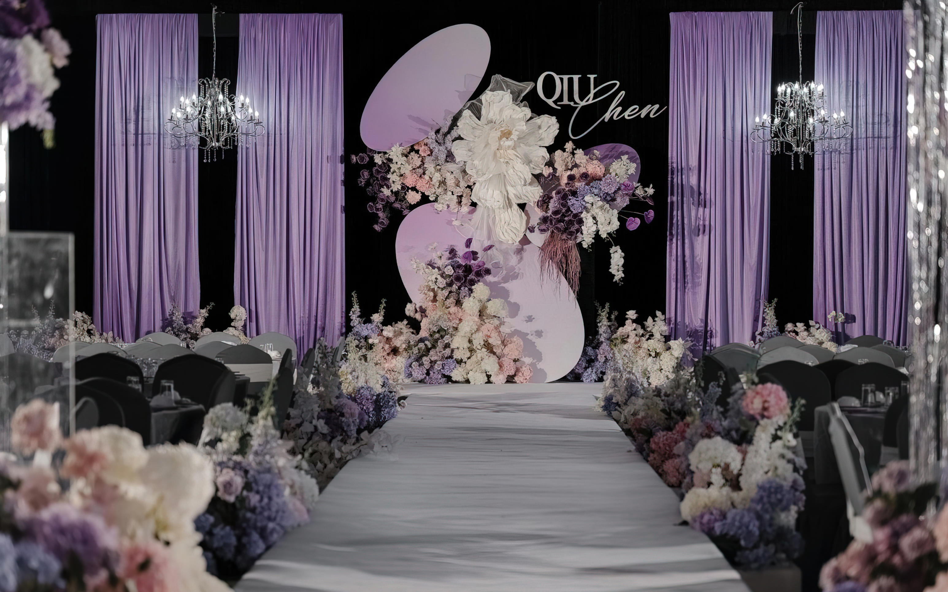 紫色系婚礼｜把莫奈的紫调油画搬进现实