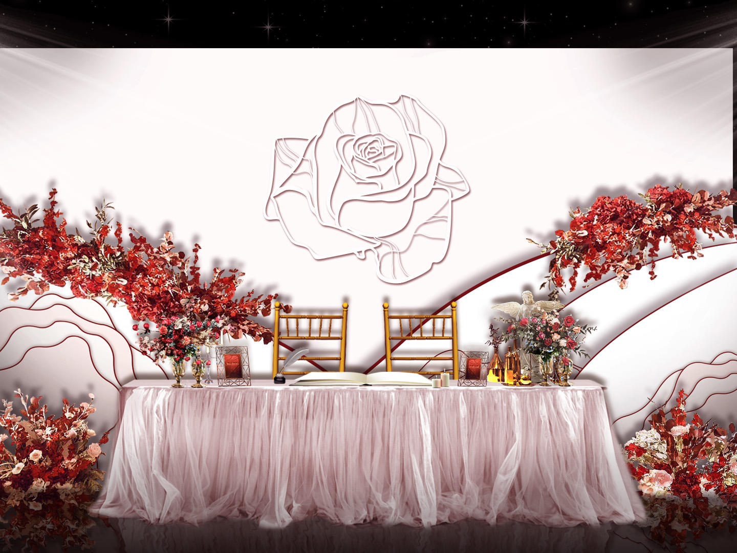 留影区签到区T台婚礼省心套