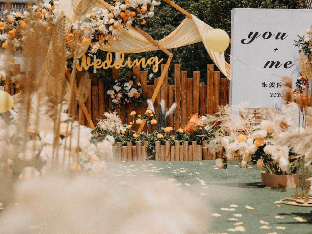 [一座城婚礼原创]ins风户外婚礼布置，农村婚礼