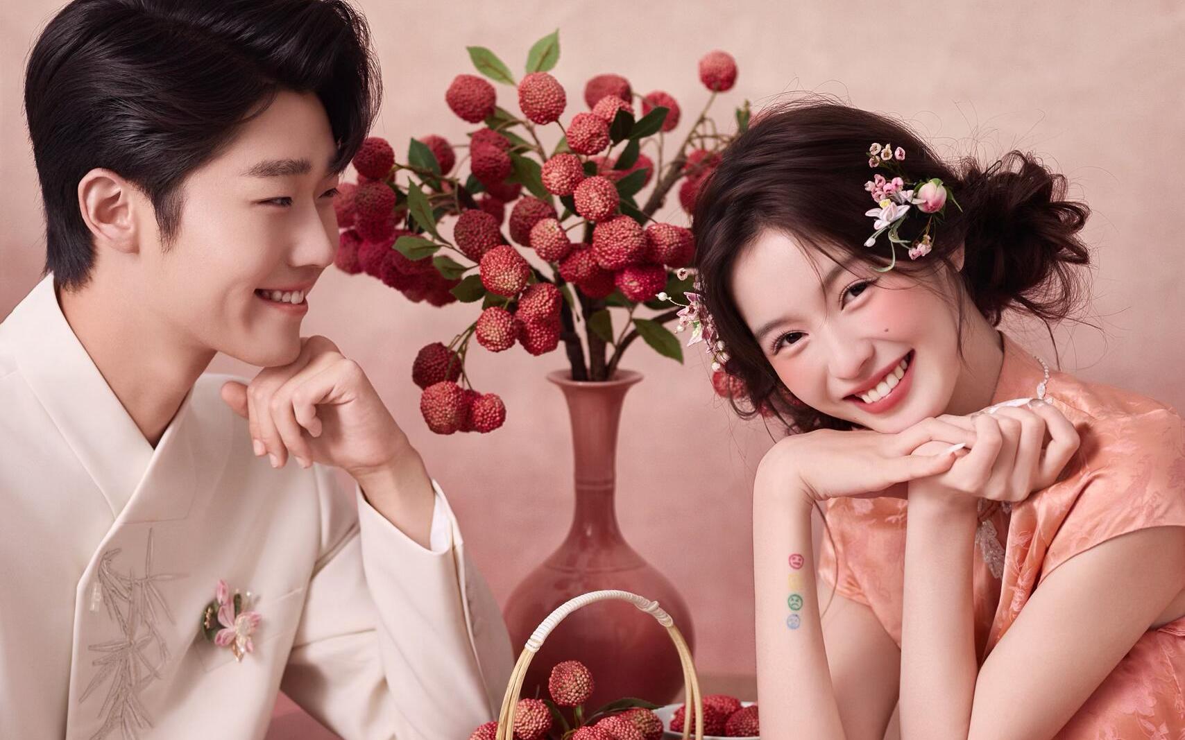 好甜的荔枝少女💓新中式婚纱照太灵动啦✨