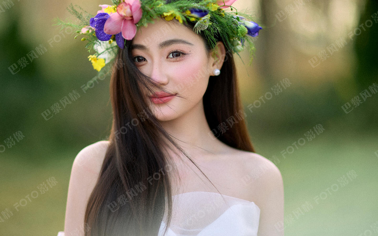 带花环的森系新娘谁不爱呢～滨州婚纱照