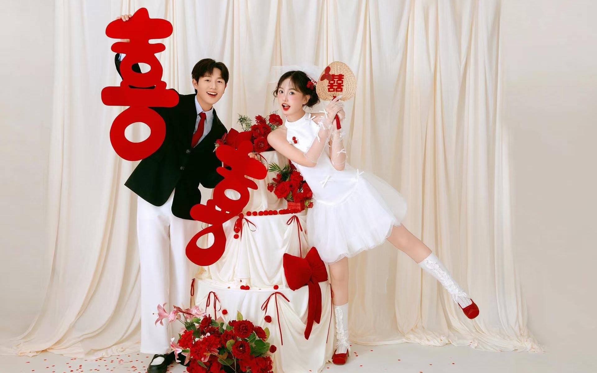 喜嫁婚纱照包出片的