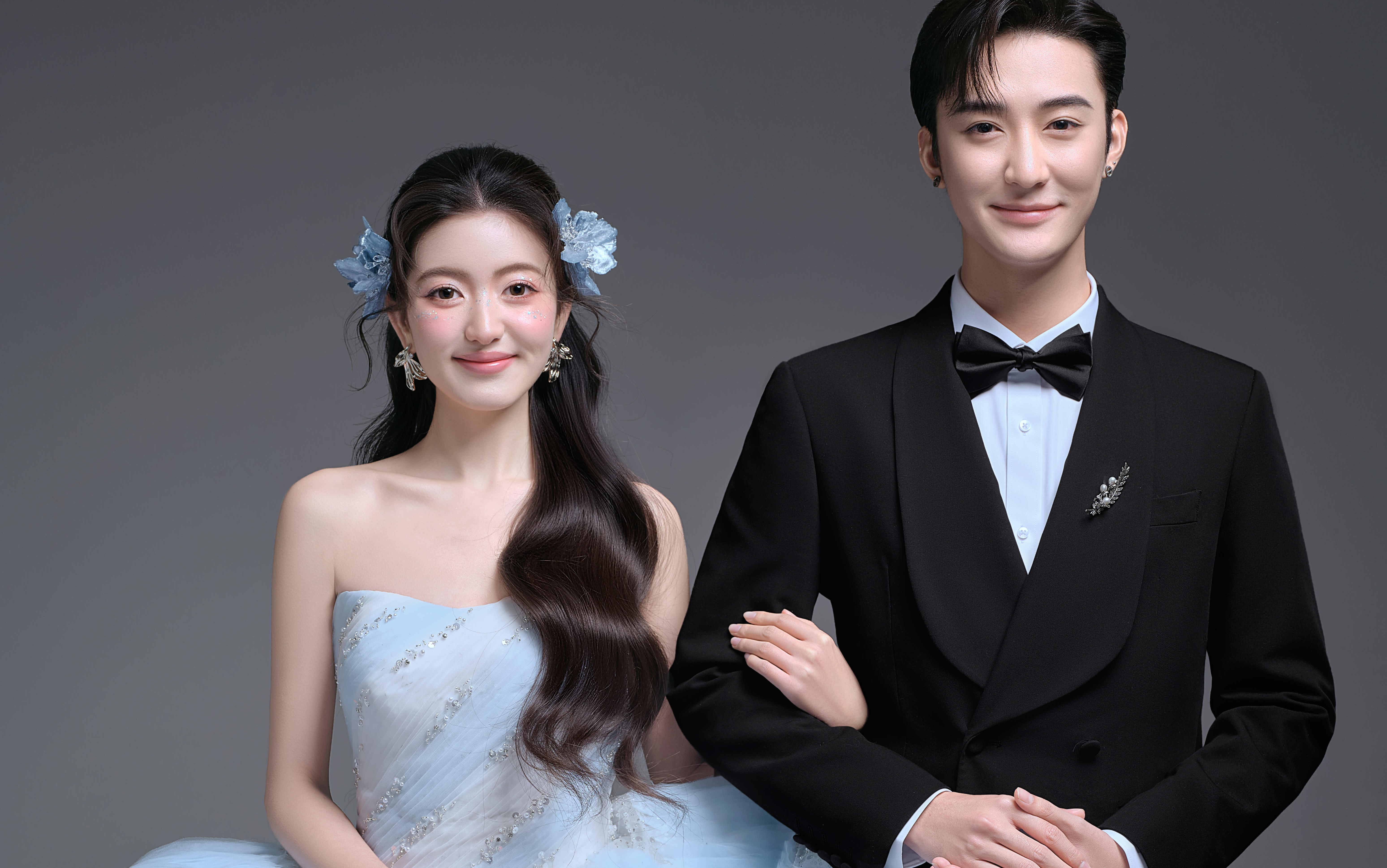 【D视觉摄影】花束清新，极简灰背景干净高级