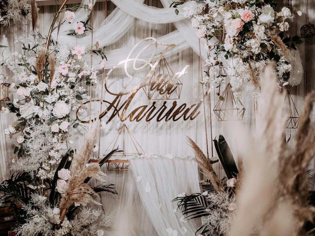 白绿|含金刚简约气球纱幔清新简单婚礼·千寻纪婚礼