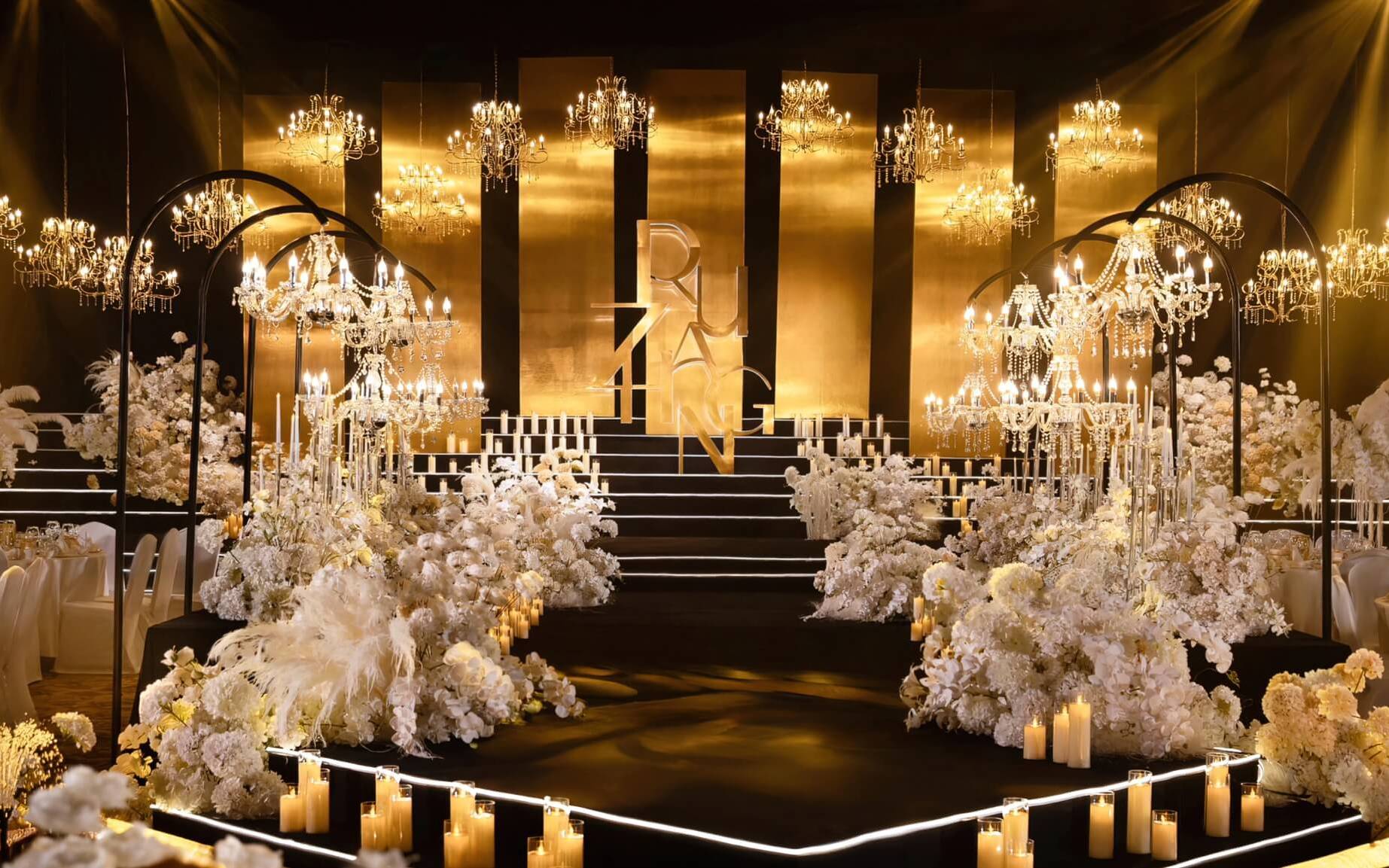 黑金色|盖茨比风婚礼|奢华浪漫