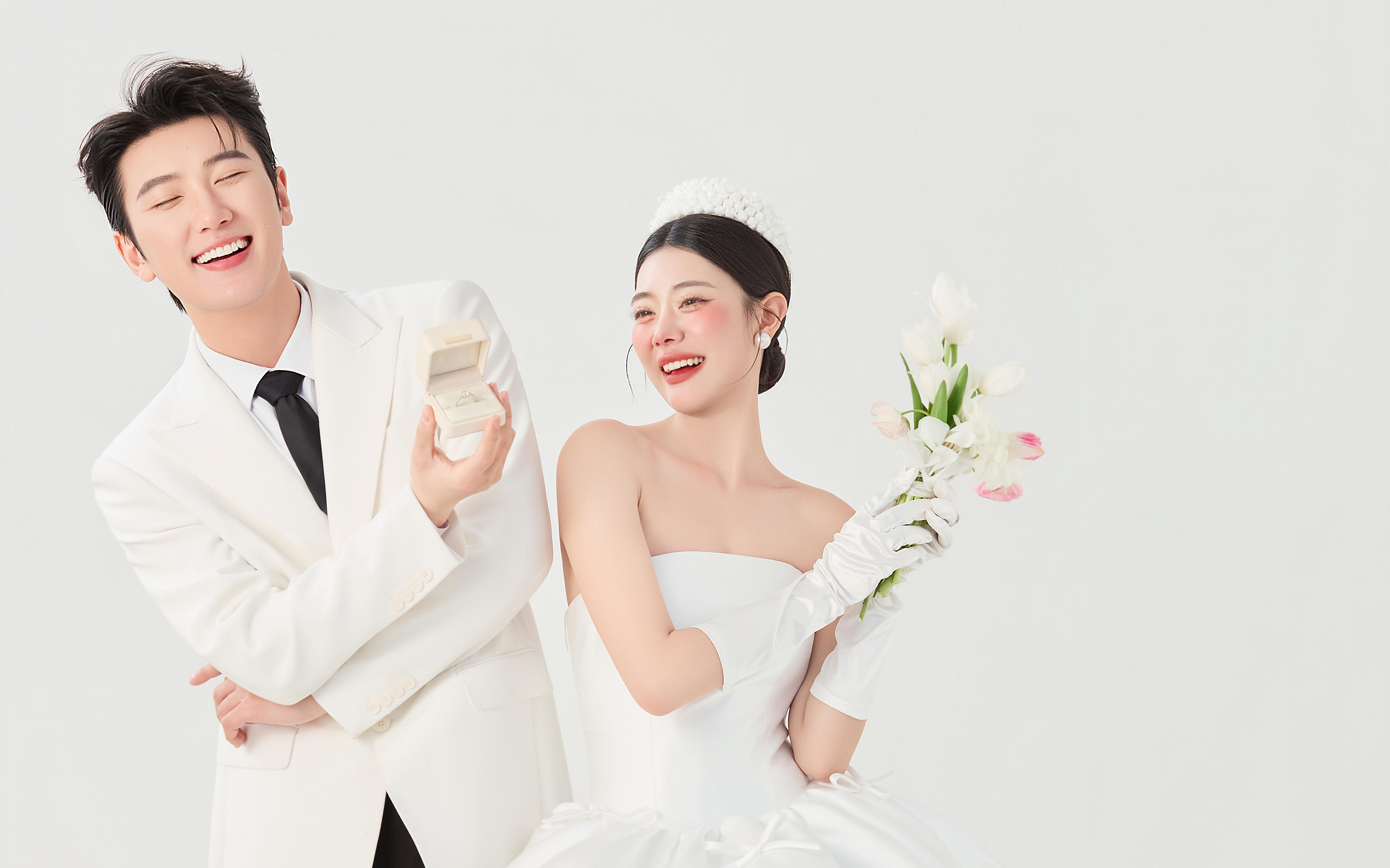 我们的婚纱照是“心动预警”吧💓