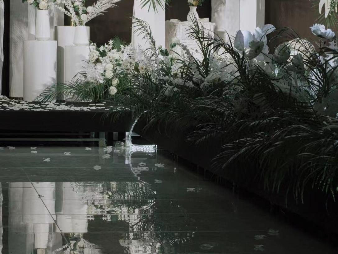 沭阳大酒店二楼白绿色满分设计婚礼