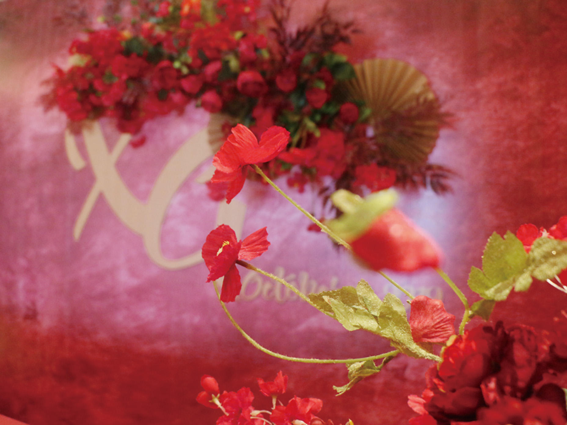 复古纹红色喜庆婚礼     红加金婚礼