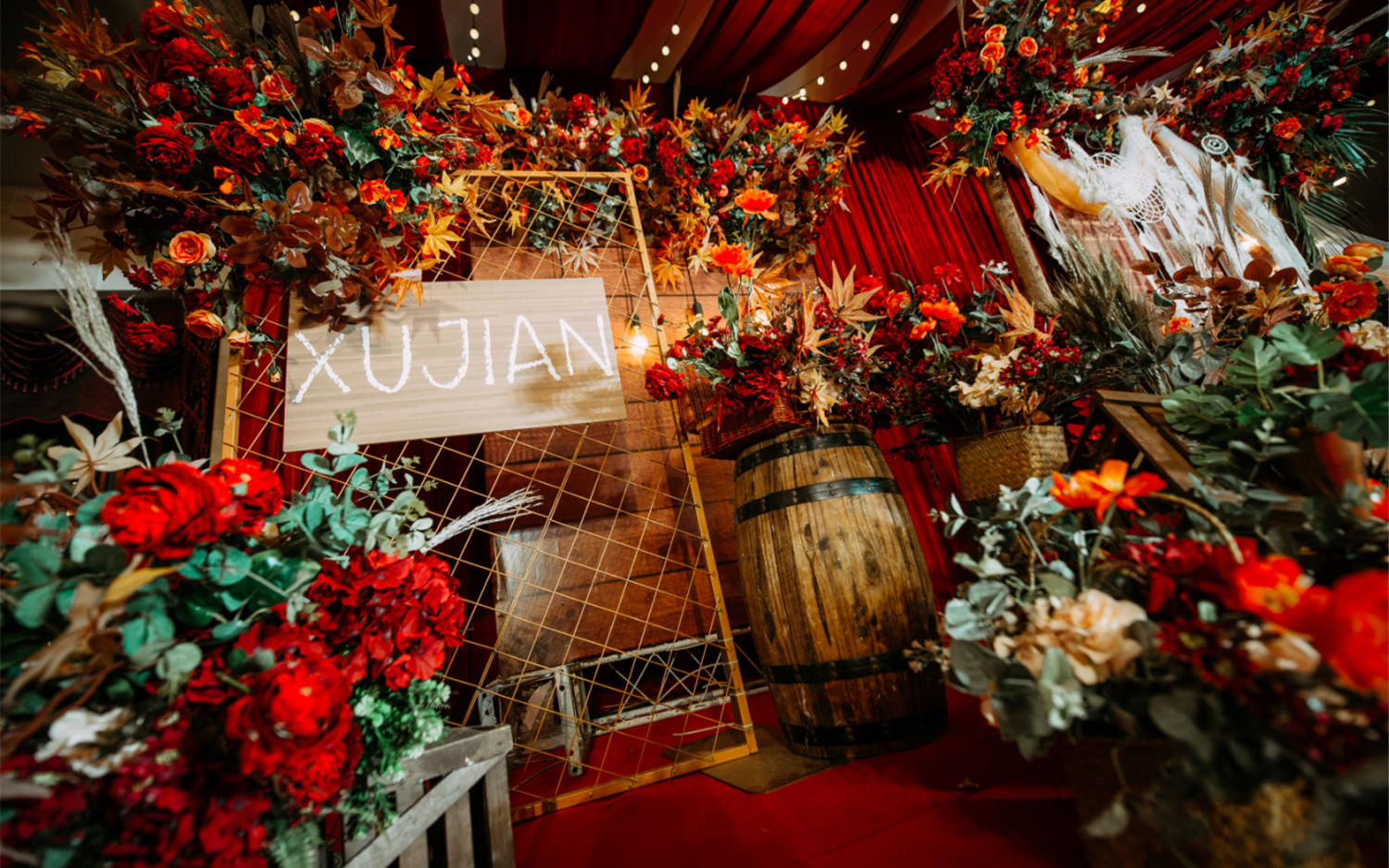 红色系创意婚礼 龙凤呈祥婚庆