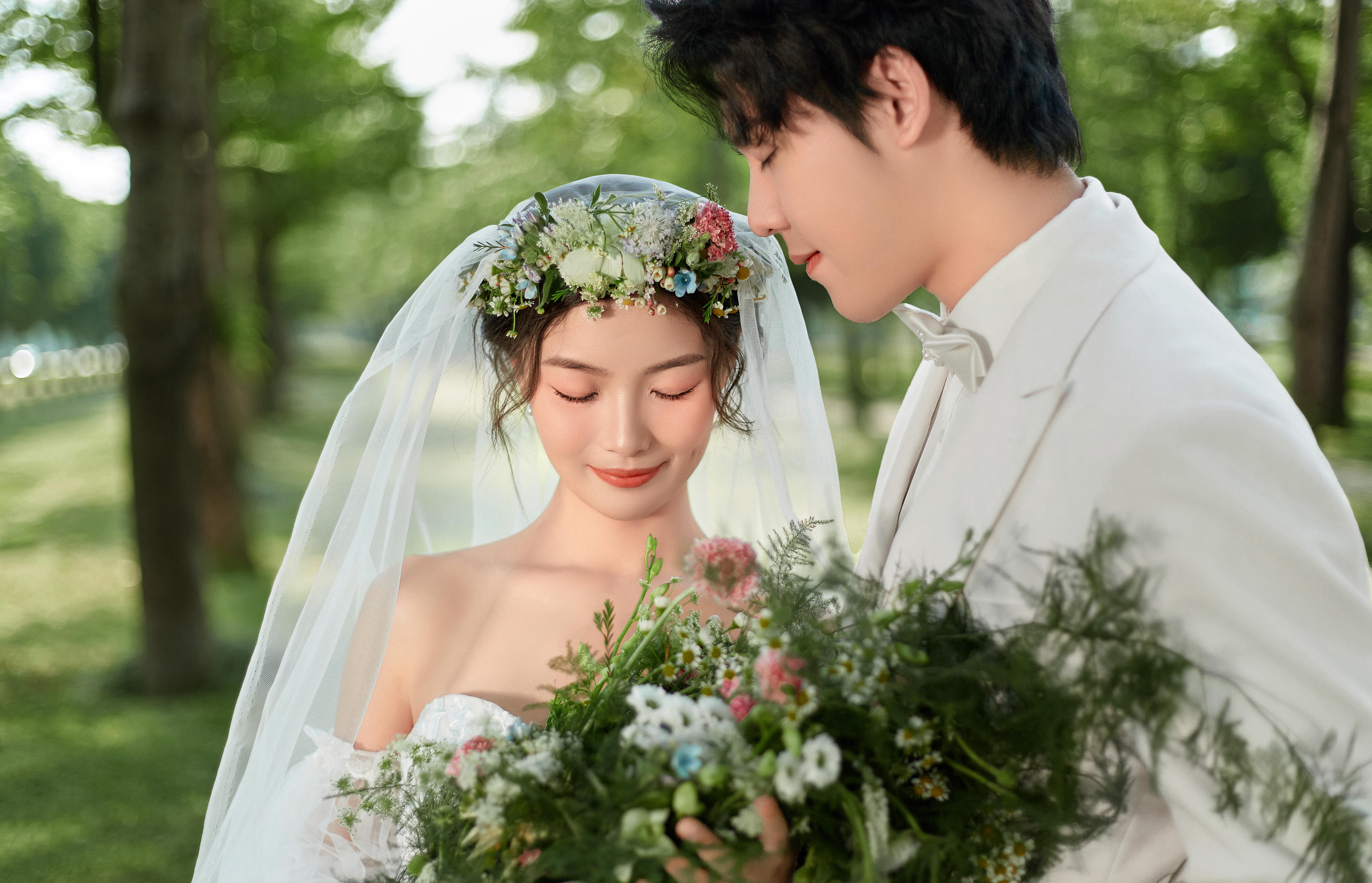 小清新森系婚紗照???♀?成片真的太美啦