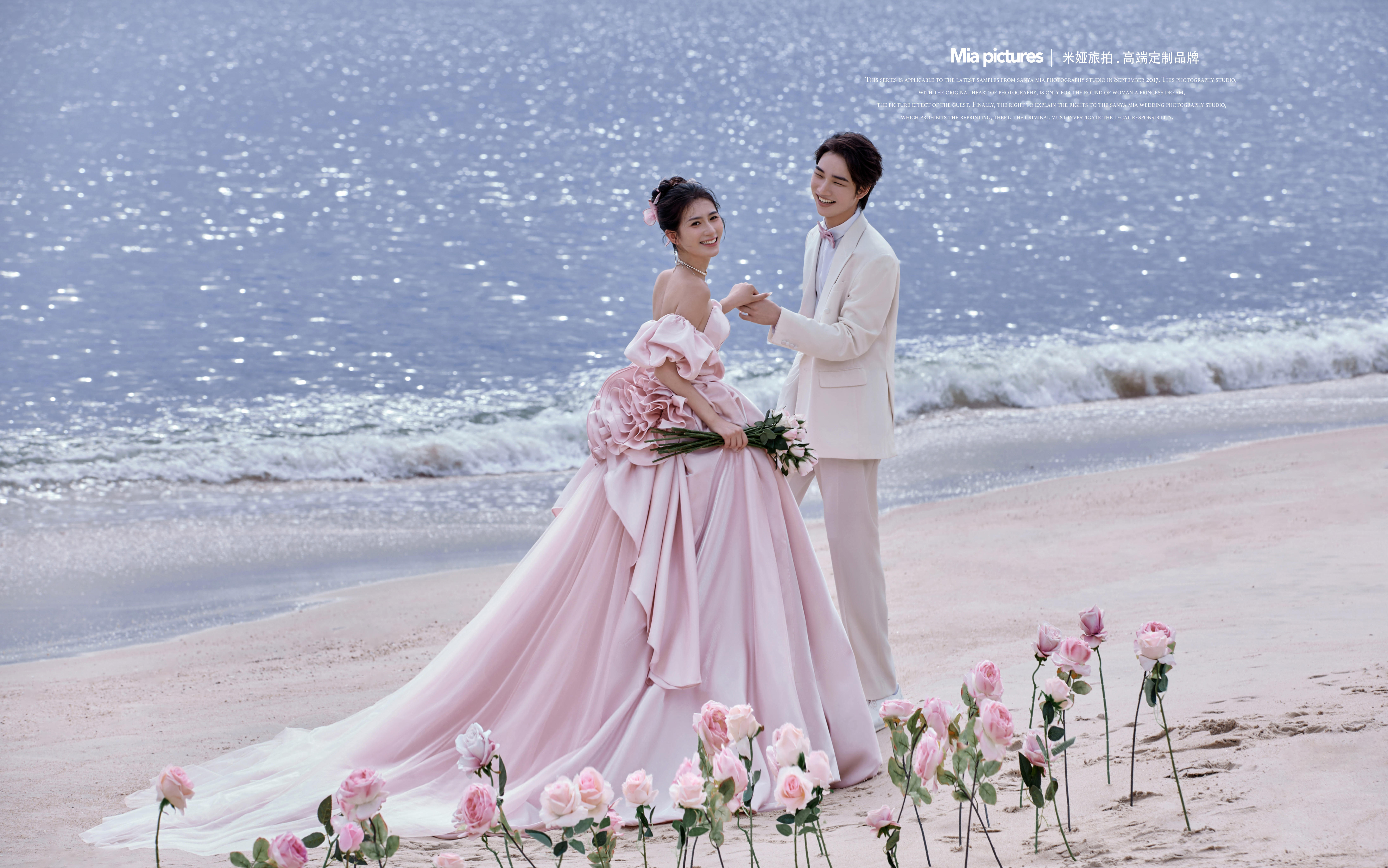 浪漫又有仪式感的玫瑰海景婚纱照来啦‼️