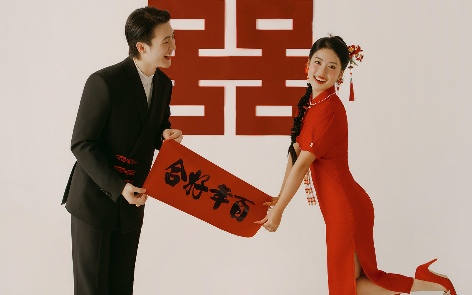 人见人爱❤全家人都说好看的喜嫁风婚纱照