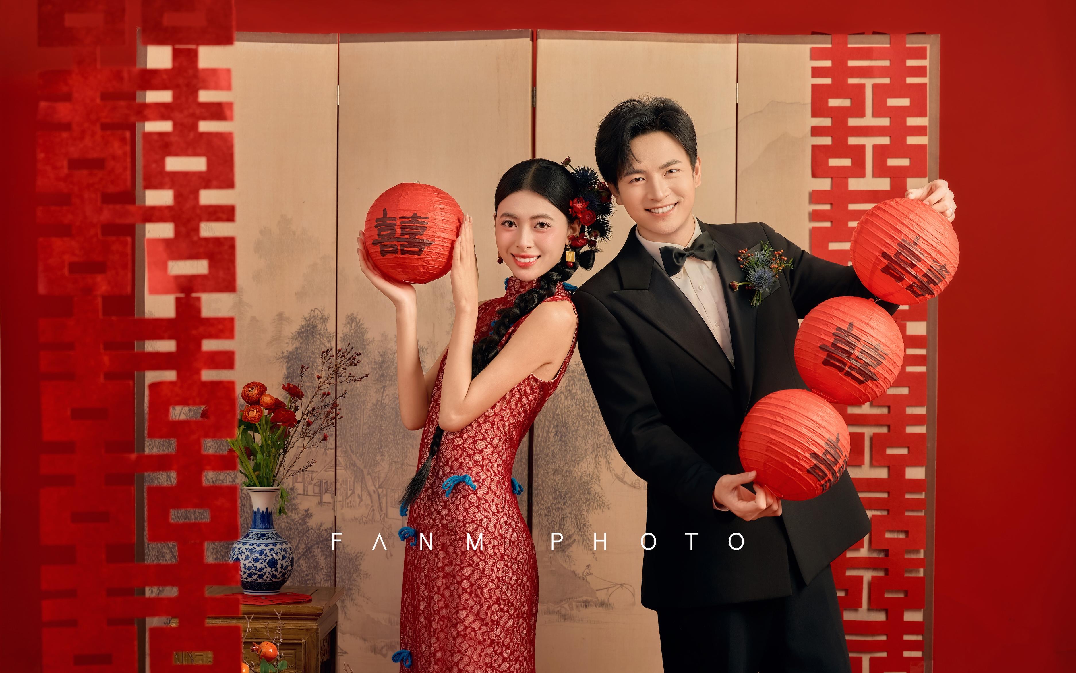 梵梦®原创 |中国新娘甄选的囍嫁婚纱照，也太甜啦