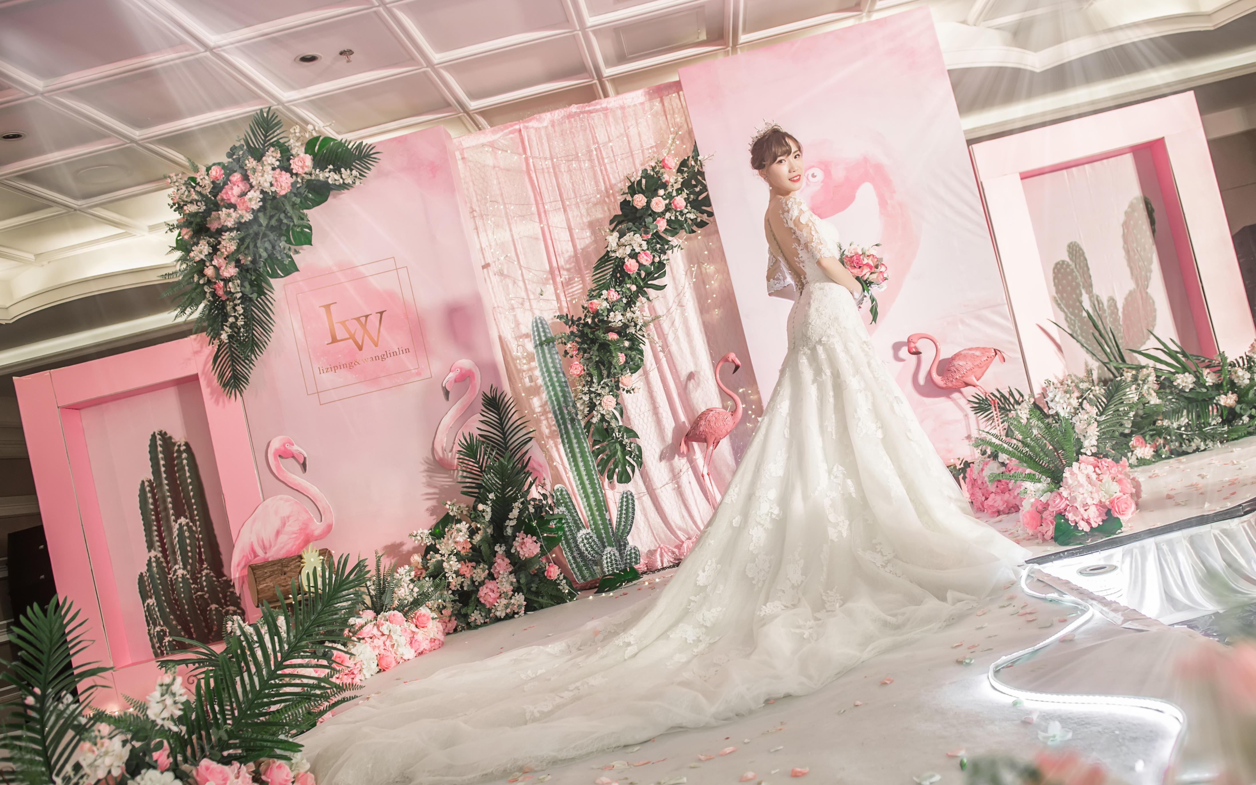 造梦者-「挚爱」粉色火烈鸟INS风婚礼