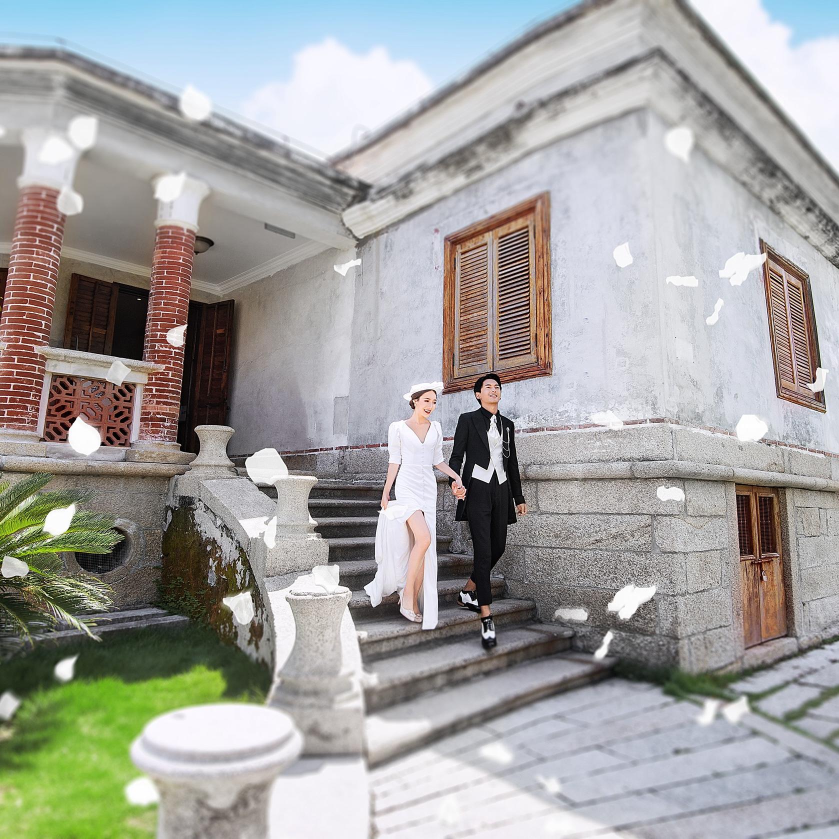 鼓浪屿欧式建筑+街拍文艺风婚纱照