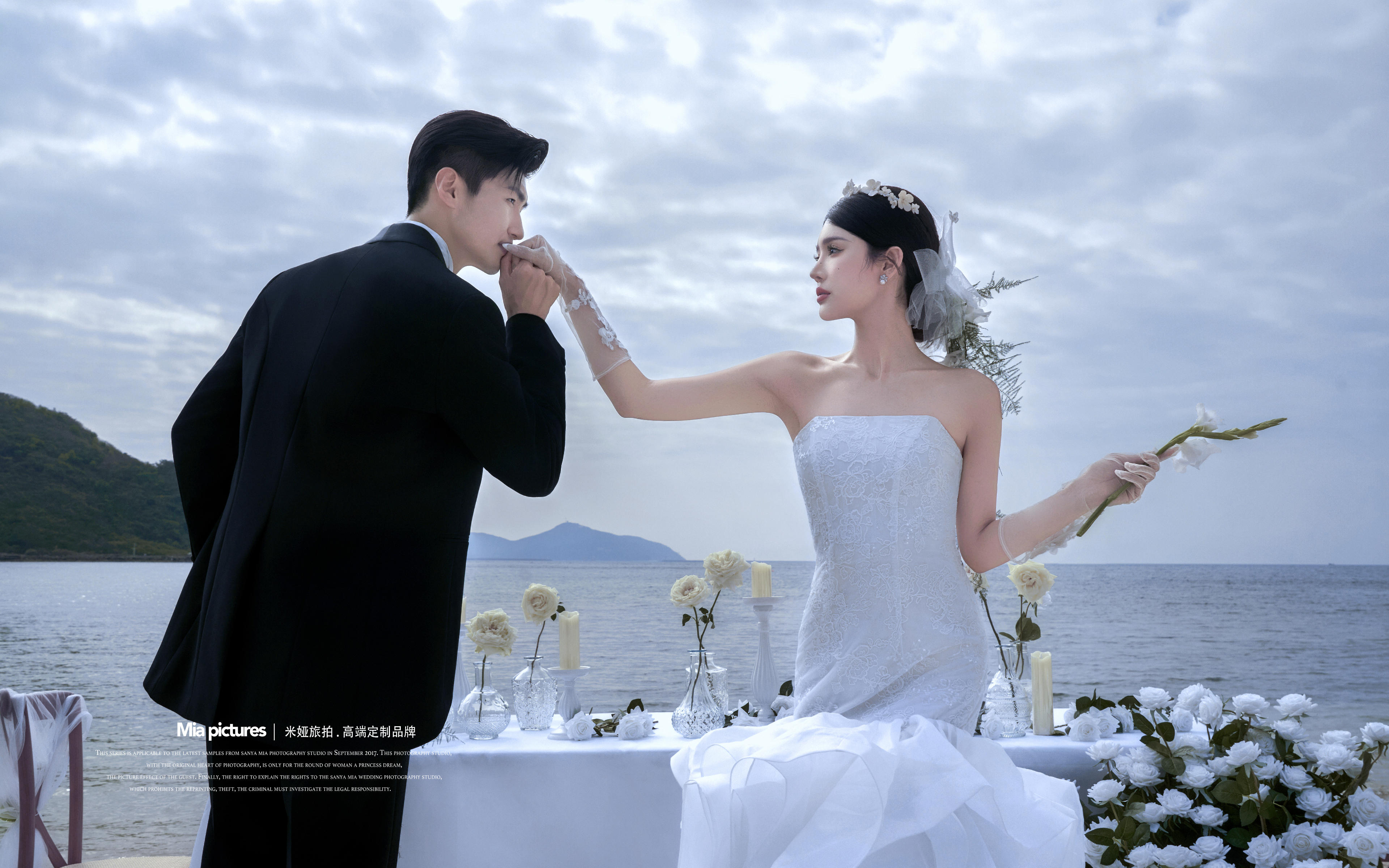 獨(dú)屬于海邊婚紗照的浪漫儀海景婚紗照 儀式感婚紗照