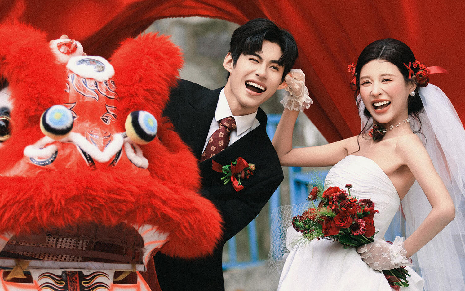 不擺拍的新中式喜嫁婚紗照??鮮活力直接溢出