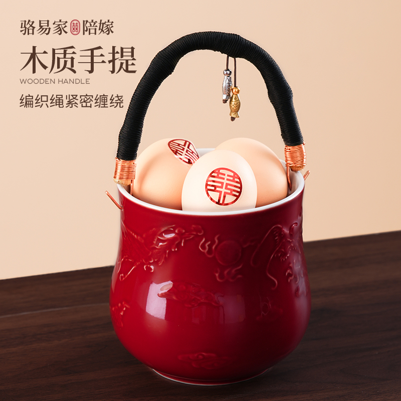 【子孙桶】骆易家德化白瓷子孙桶结婚陪嫁喜桶新娘嫁妆