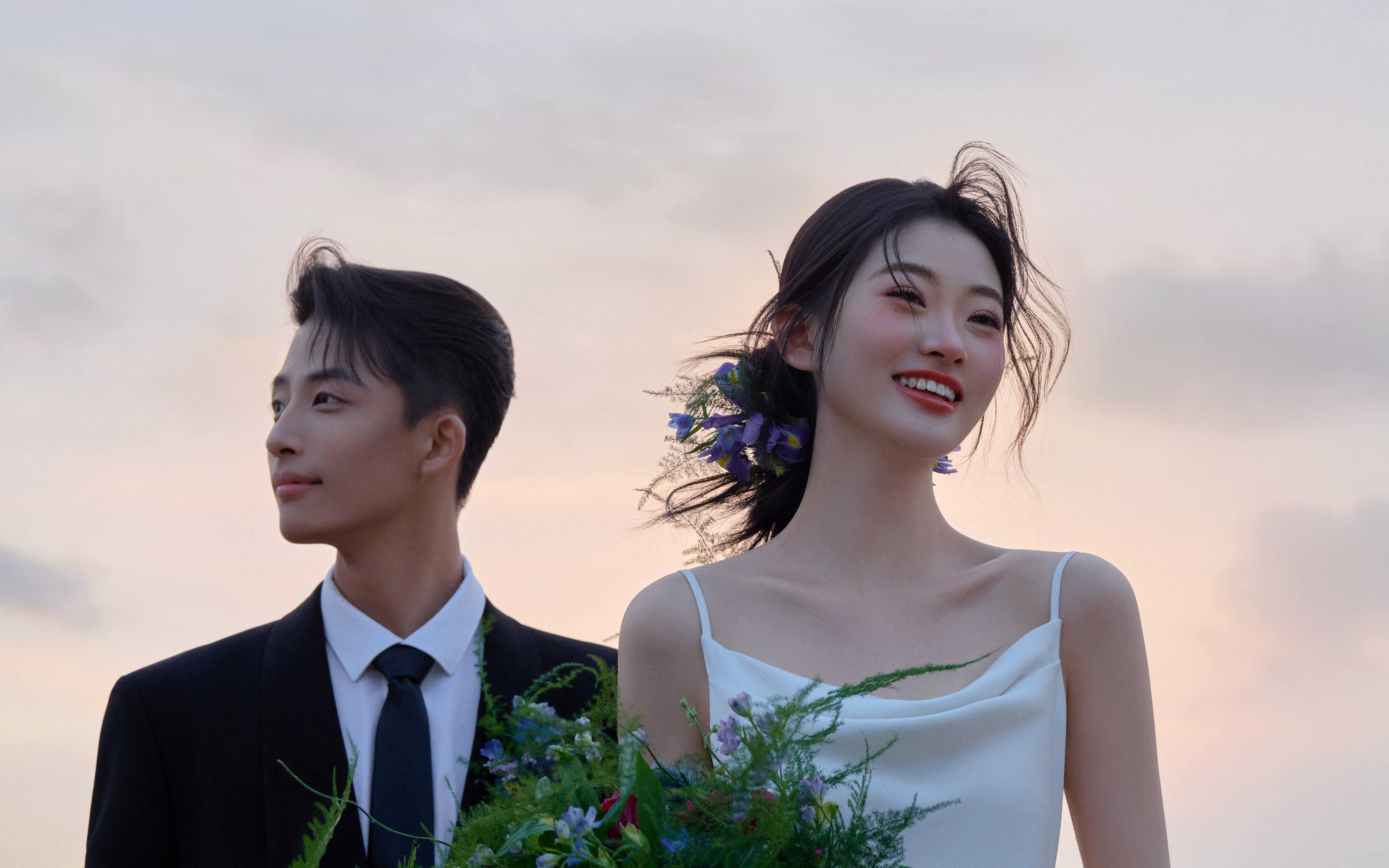 邂逅橘子海，日落18:08拍到氛围💯夕阳婚纱照