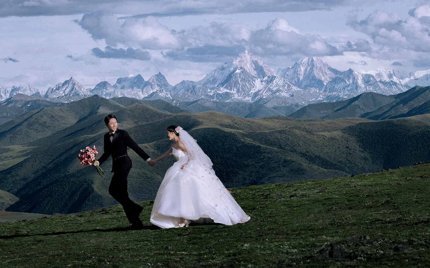 藏在山野里的爱意泛滥|山顶婚纱照 