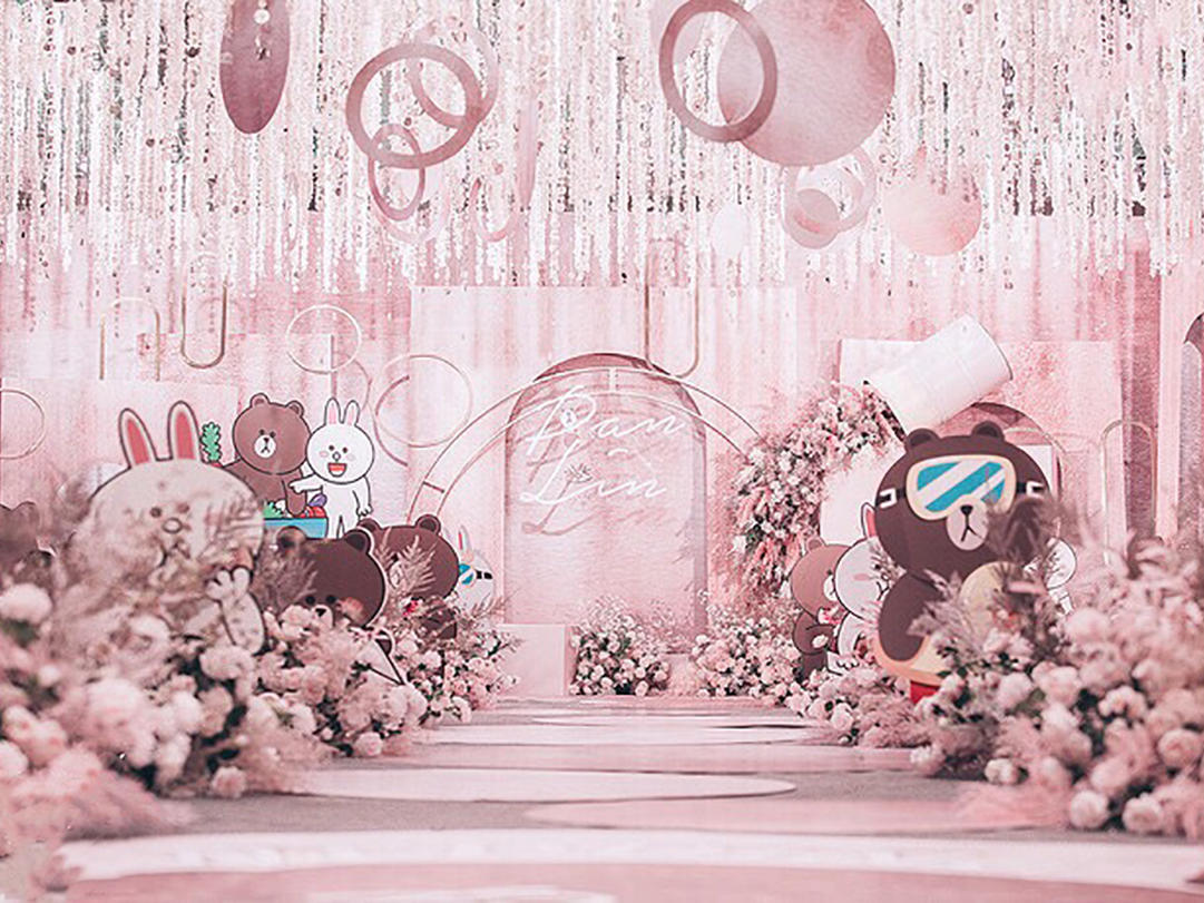 卡通创意主题婚礼，一价全包