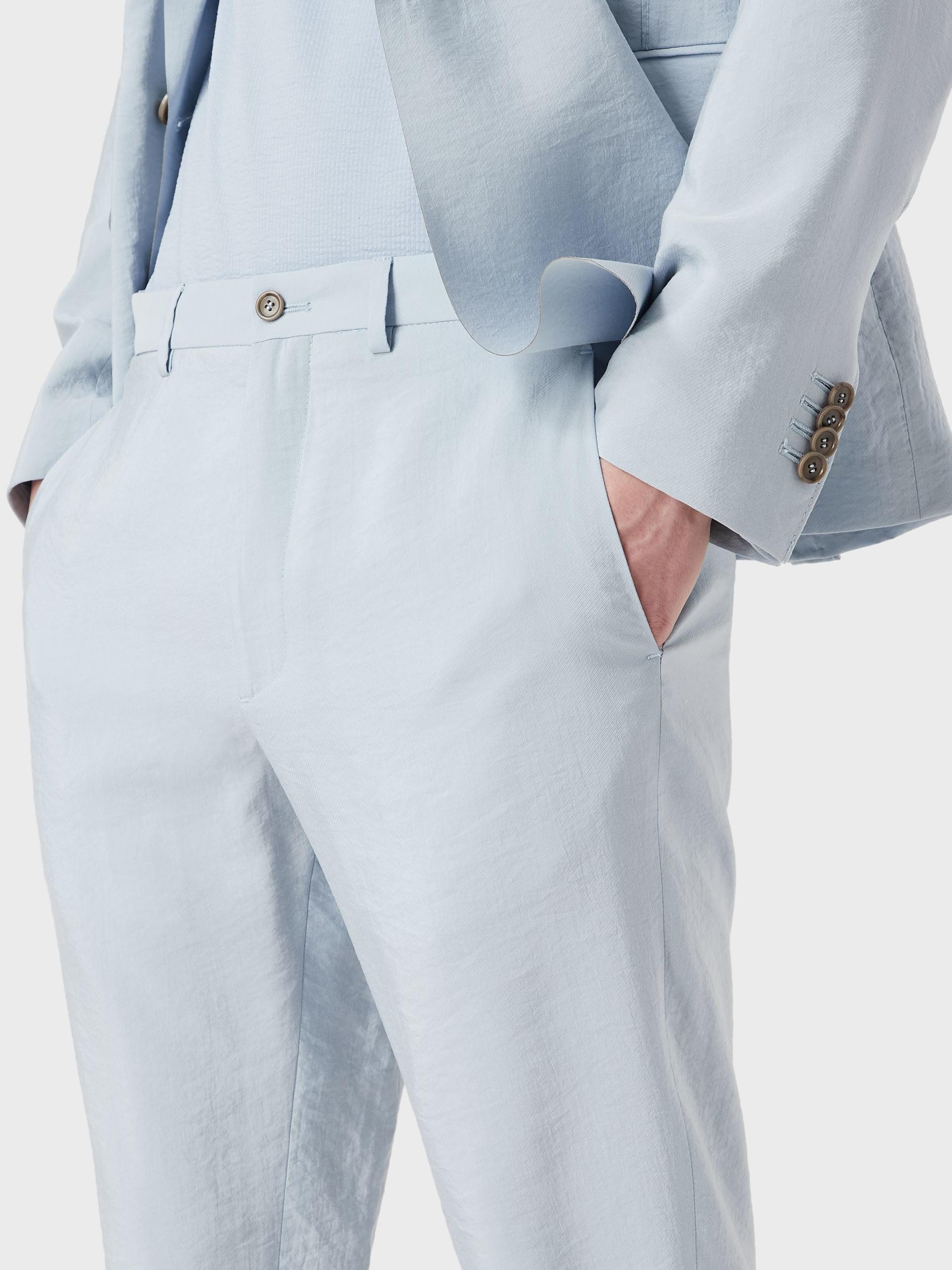 定制阿玛尼同款蓝色天鹅湖系列西装