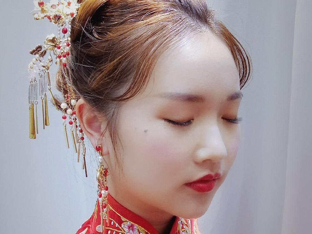 台州新娘订婚妆早妆新娘跟妆婚纱礼服