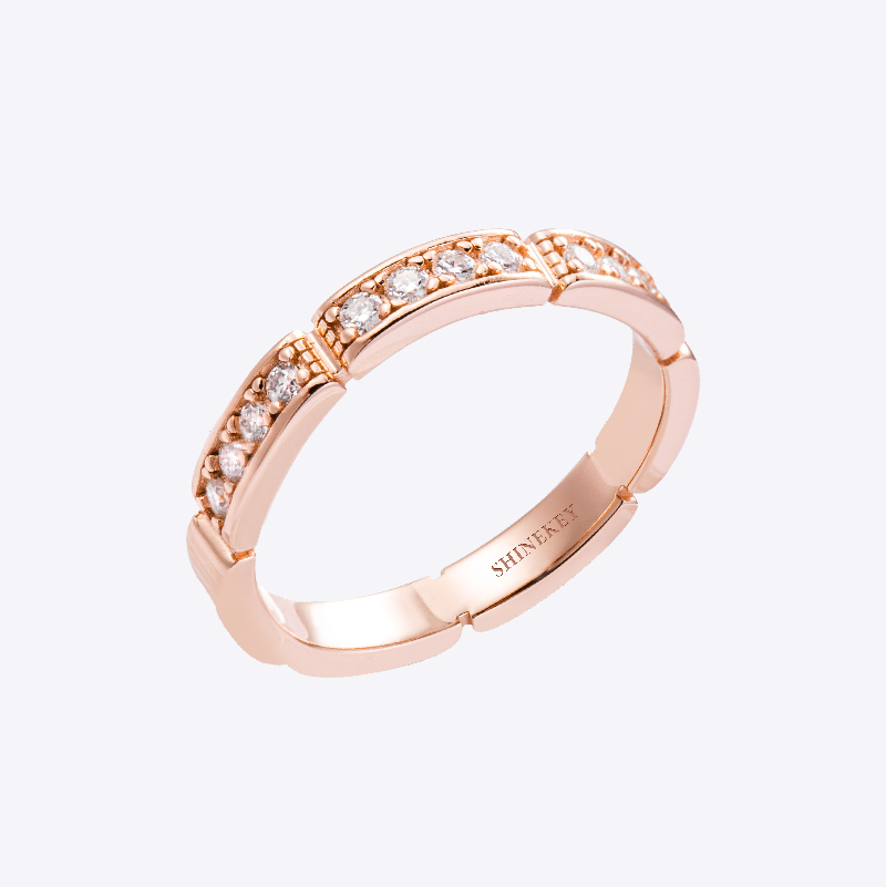 SHINEKEY 光钥  WeaveLight织光  18K金情侣女戒