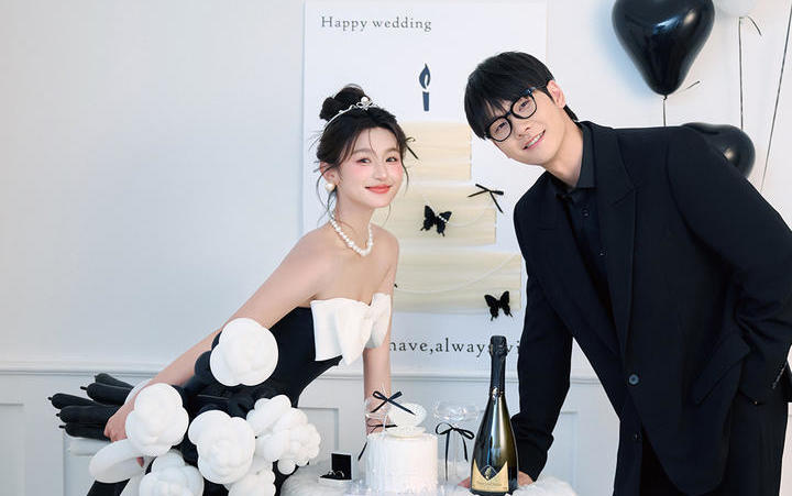 又甜又韩的室内婚纱照美到心巴上