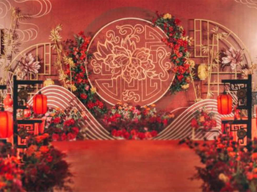 室内（室外）中式婚礼场景布置图