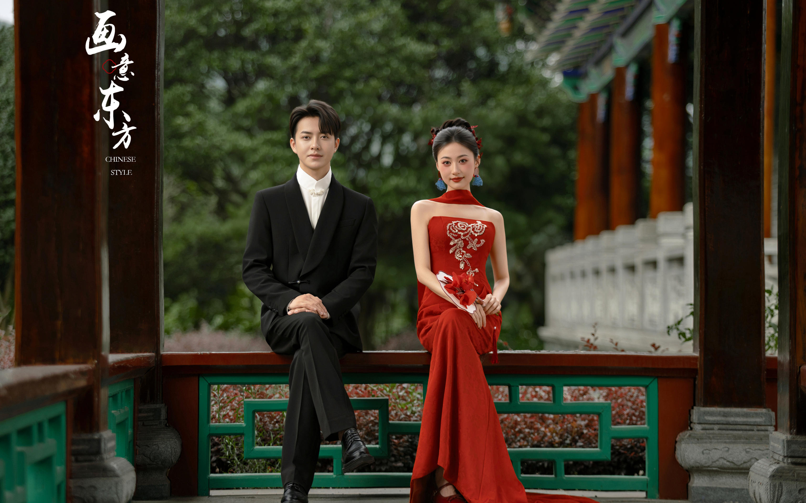 中式园林🏮东方美学新中式婚纱照真的好惊艳