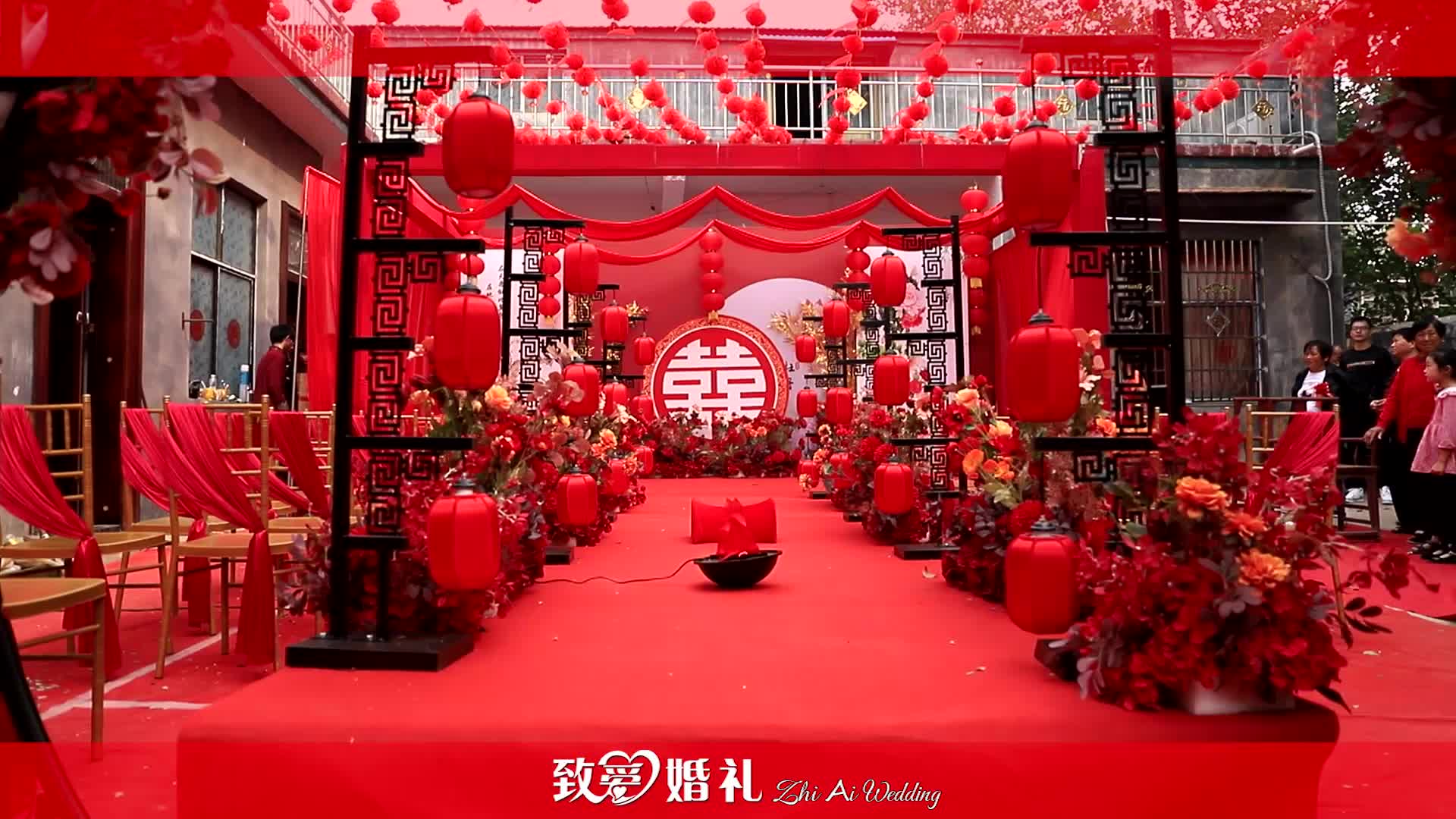 新中式婚礼  室外红色系 传统婚礼