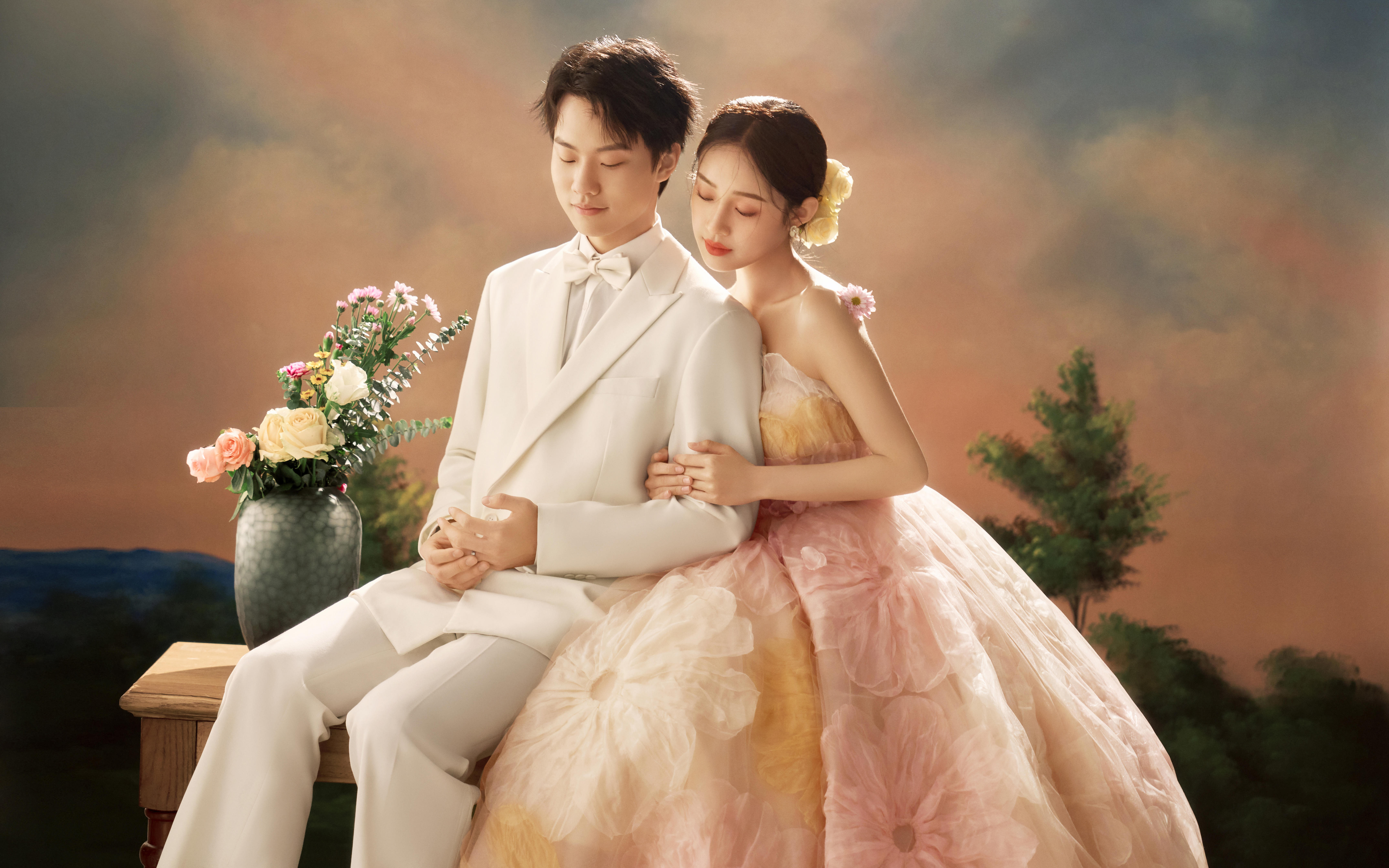 宜春备婚｜这组繁花油画婚照，本地人闭眼冲