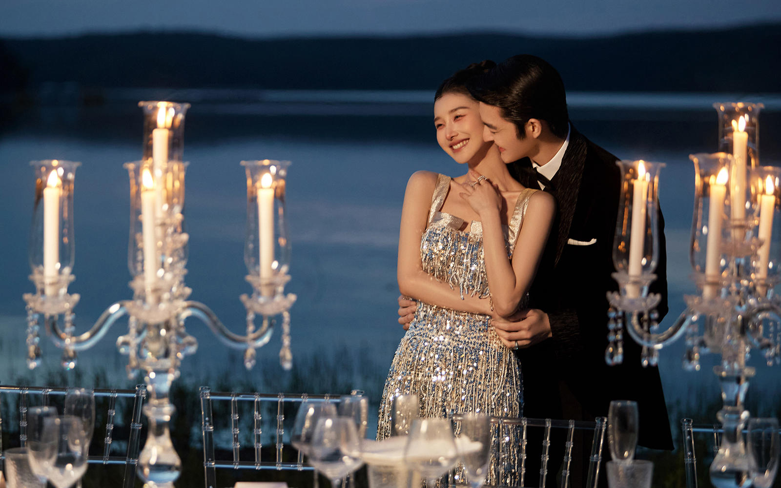 夜色下的一场浪漫派对🎼｜氛围感夜景婚纱照