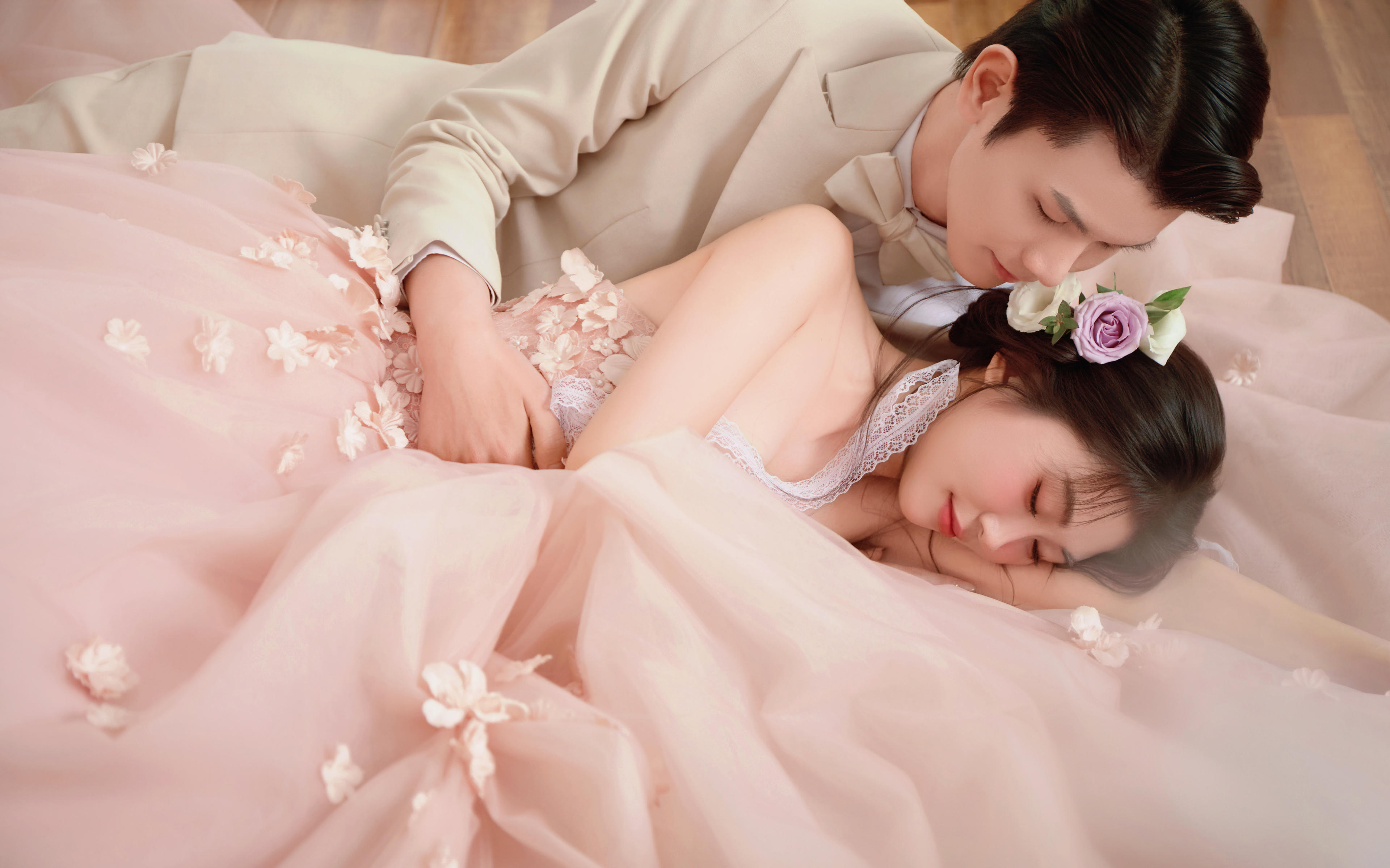 【壹家攝影】菏澤拍的少女感花神婚紗照太戳我了